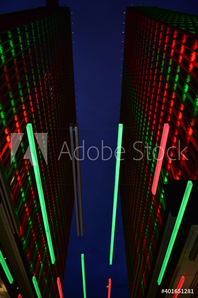 Downtown Atlanta Skyscrapers At Christmas
