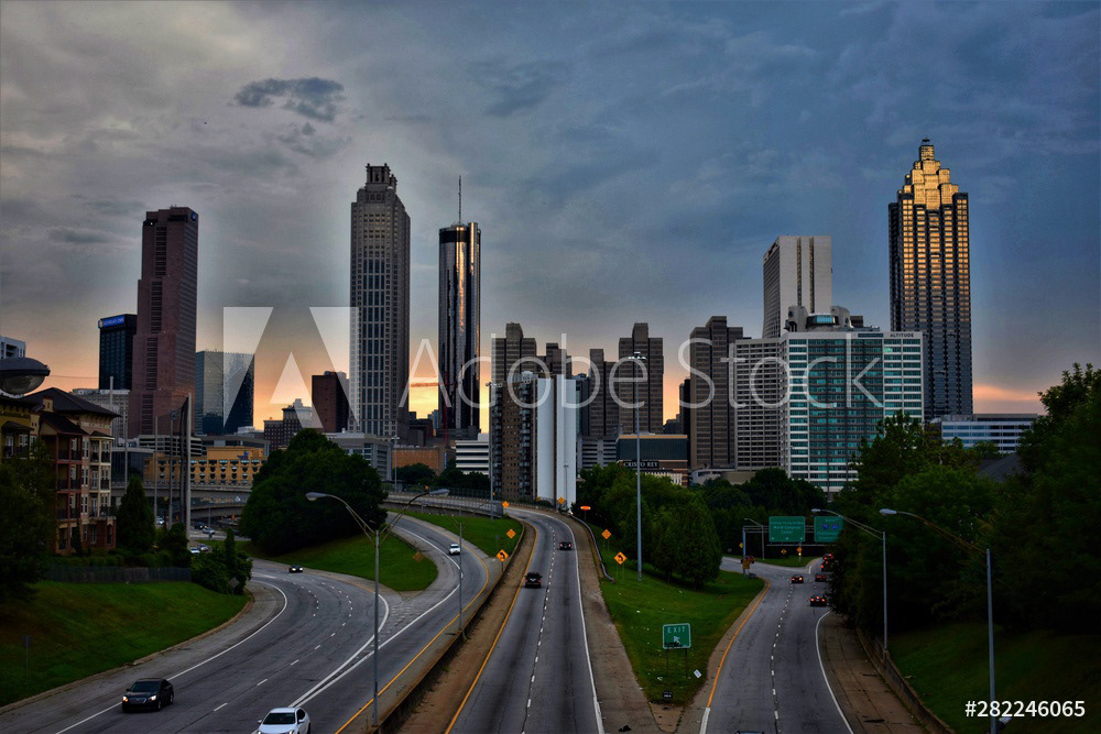 Downtown Atlanta at Sunset