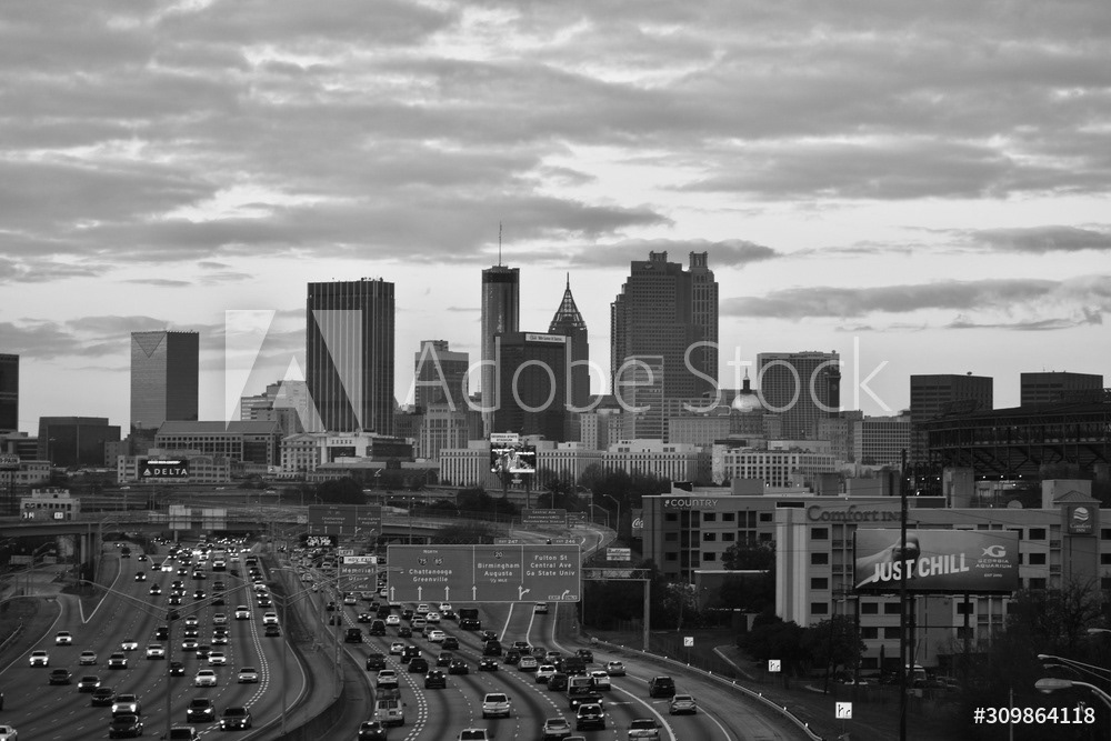 Downtown Atlanta Skyline & Highway