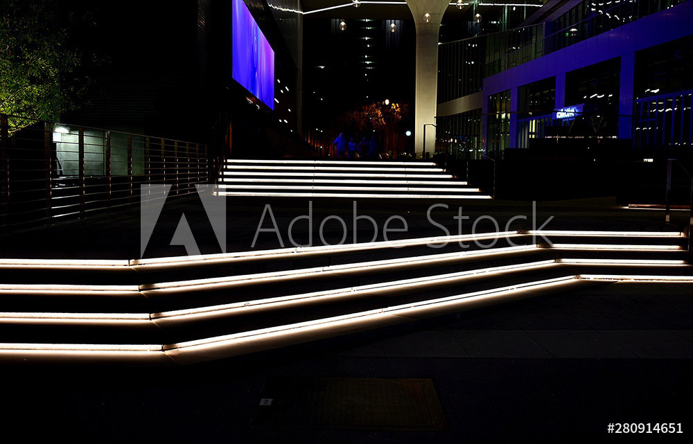 Illuminated Stairs in Midtown Atlanta 