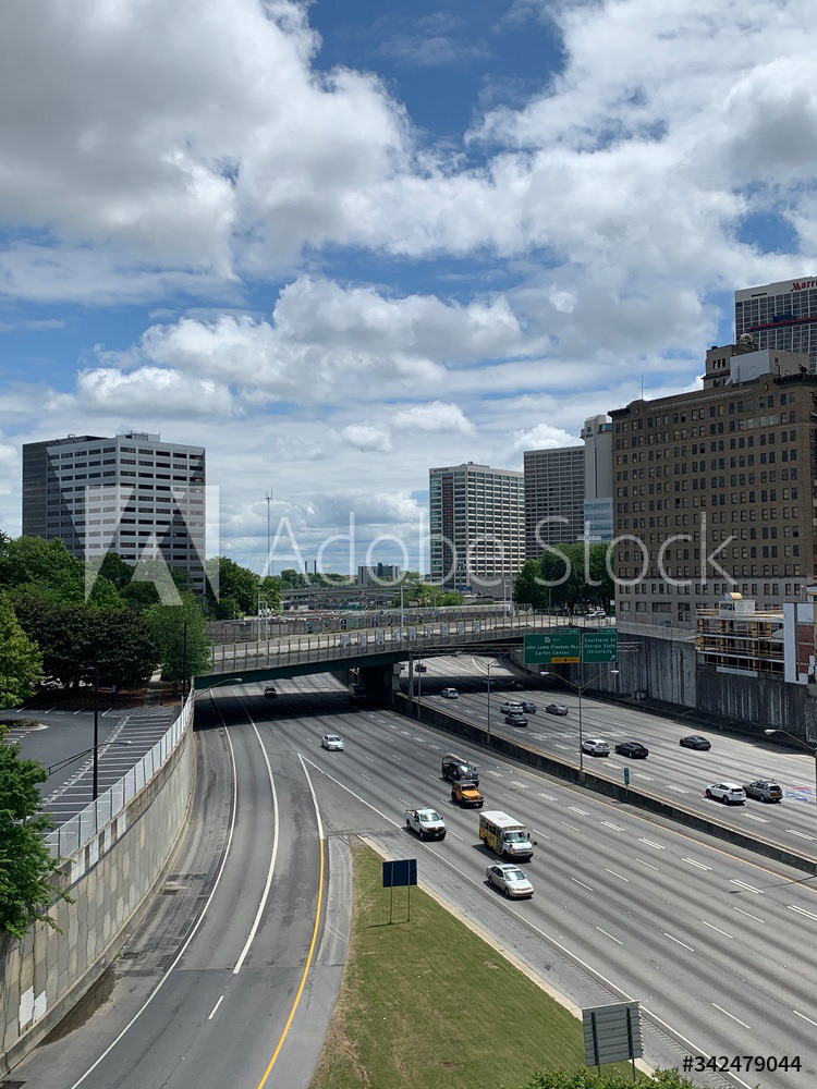 Downtown Atlanta Highway & Cityscape