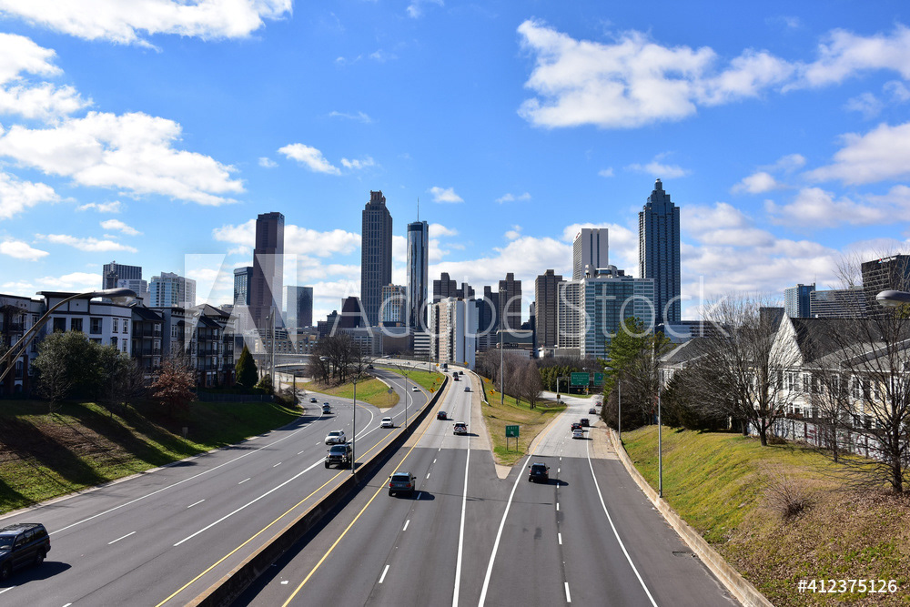 Downtown Atlanta Highway & Cityscape