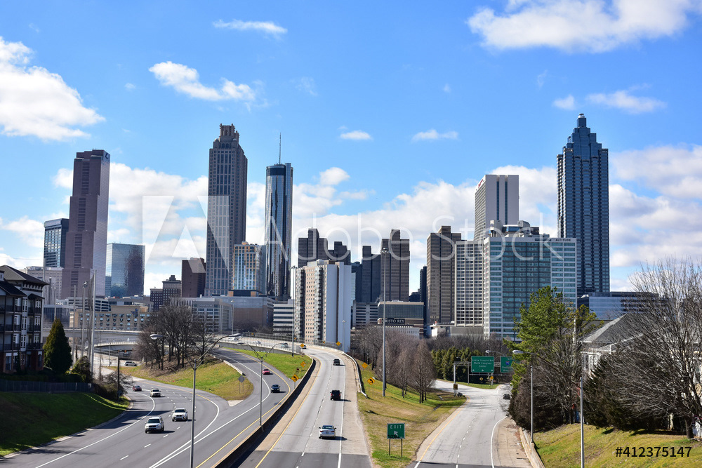 Downtown Atlanta Highway & Cityscape