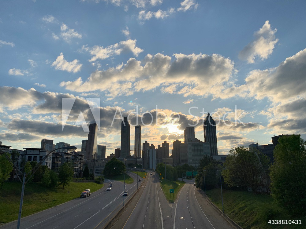 Downtown Atlanta at Sunset
