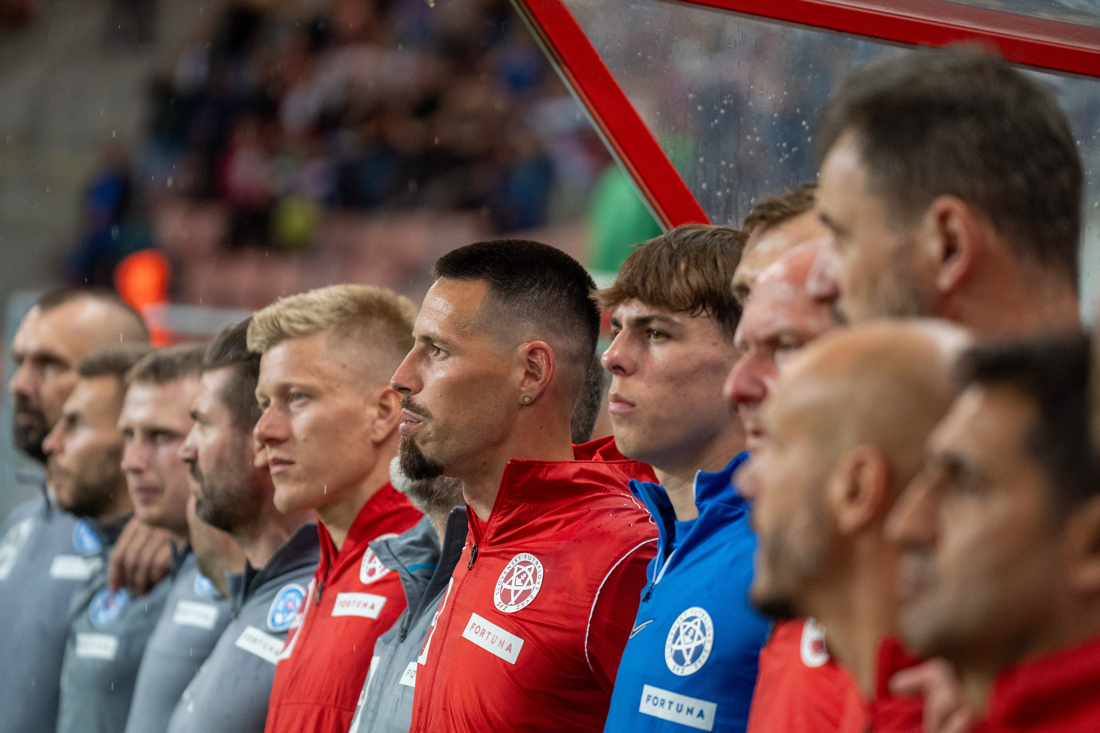 Pohľad na Mareka Hamšíka ktorý v danom zápase nenastúpil