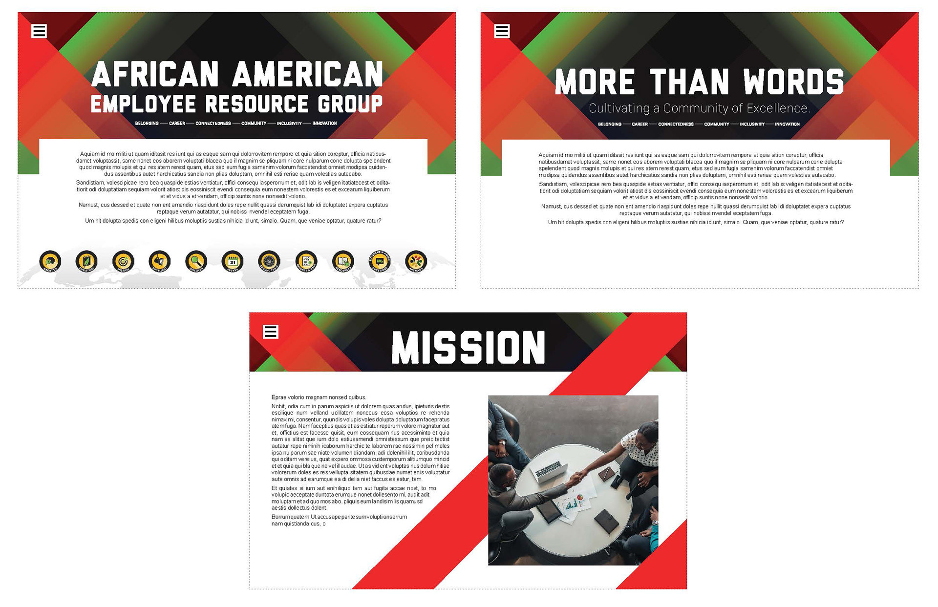 UI site design for the AAERG