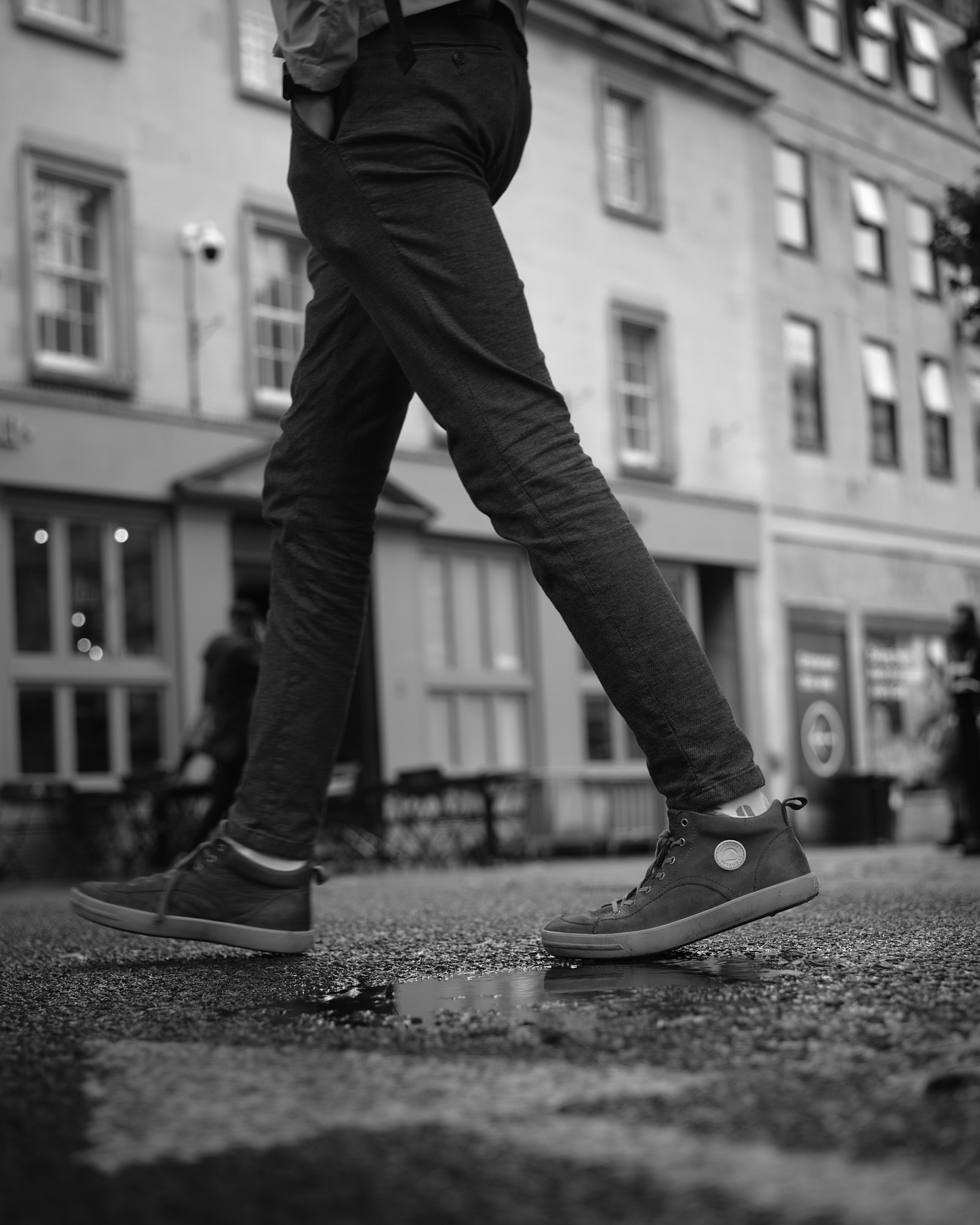 Male walking the street