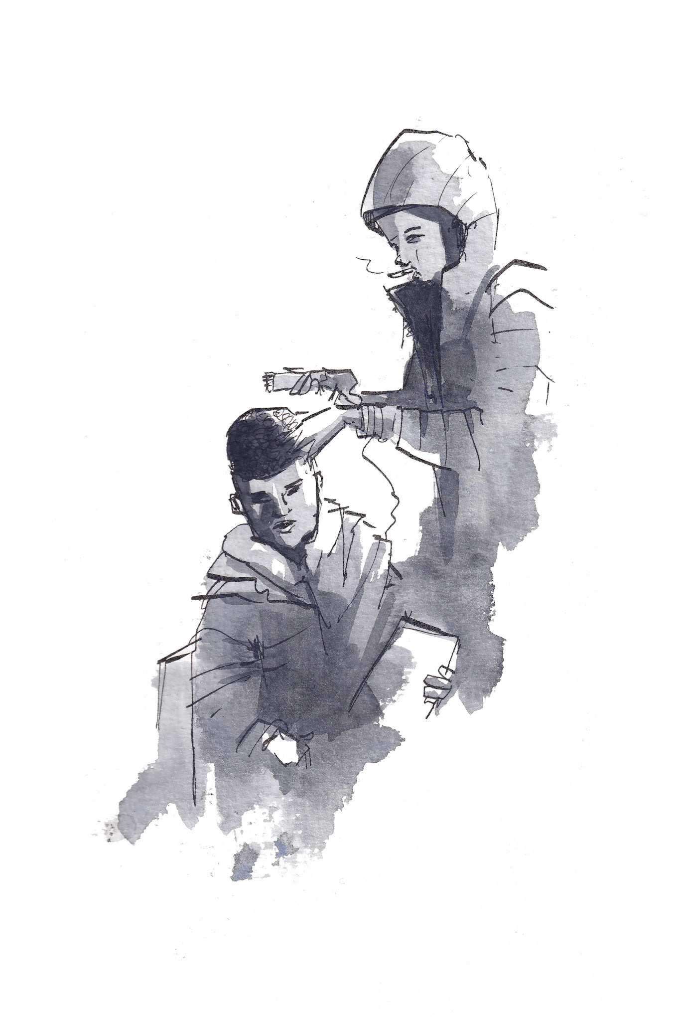 Free haircuts provided to refugees