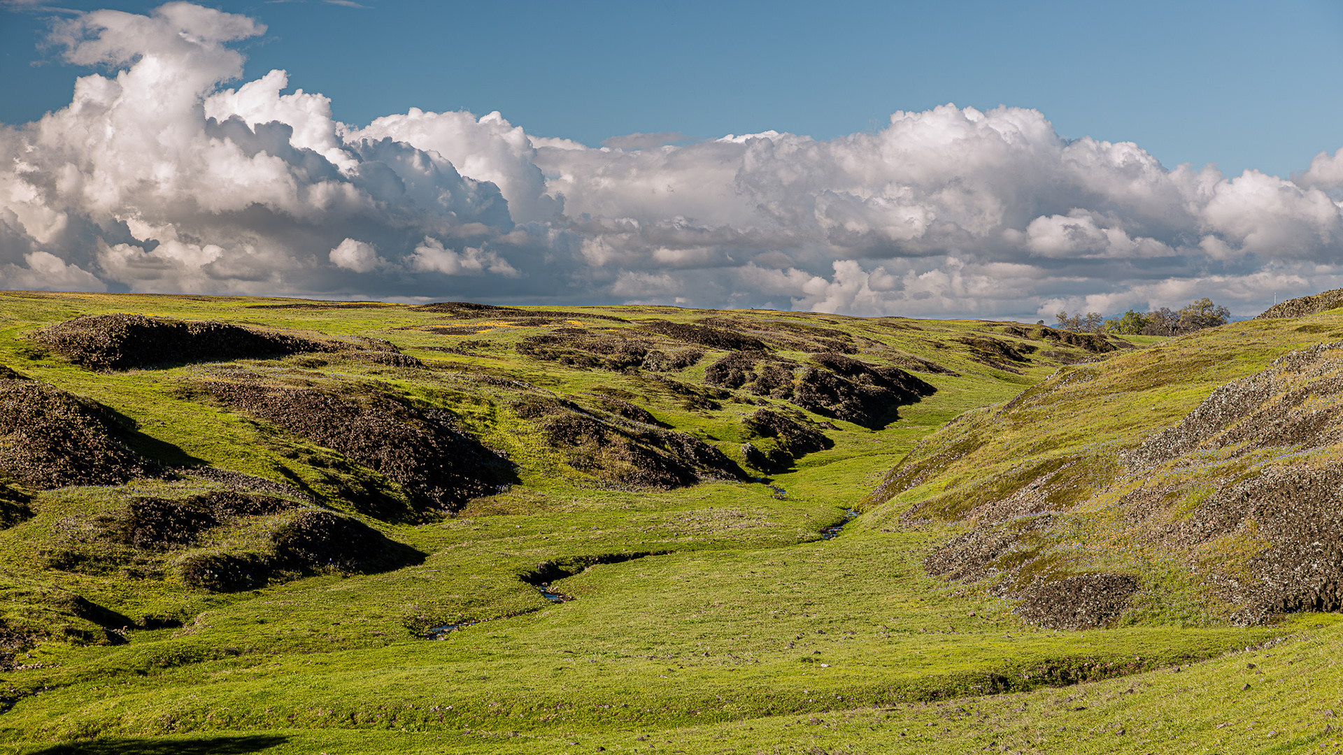 shallow valley on table mountain in northern california
