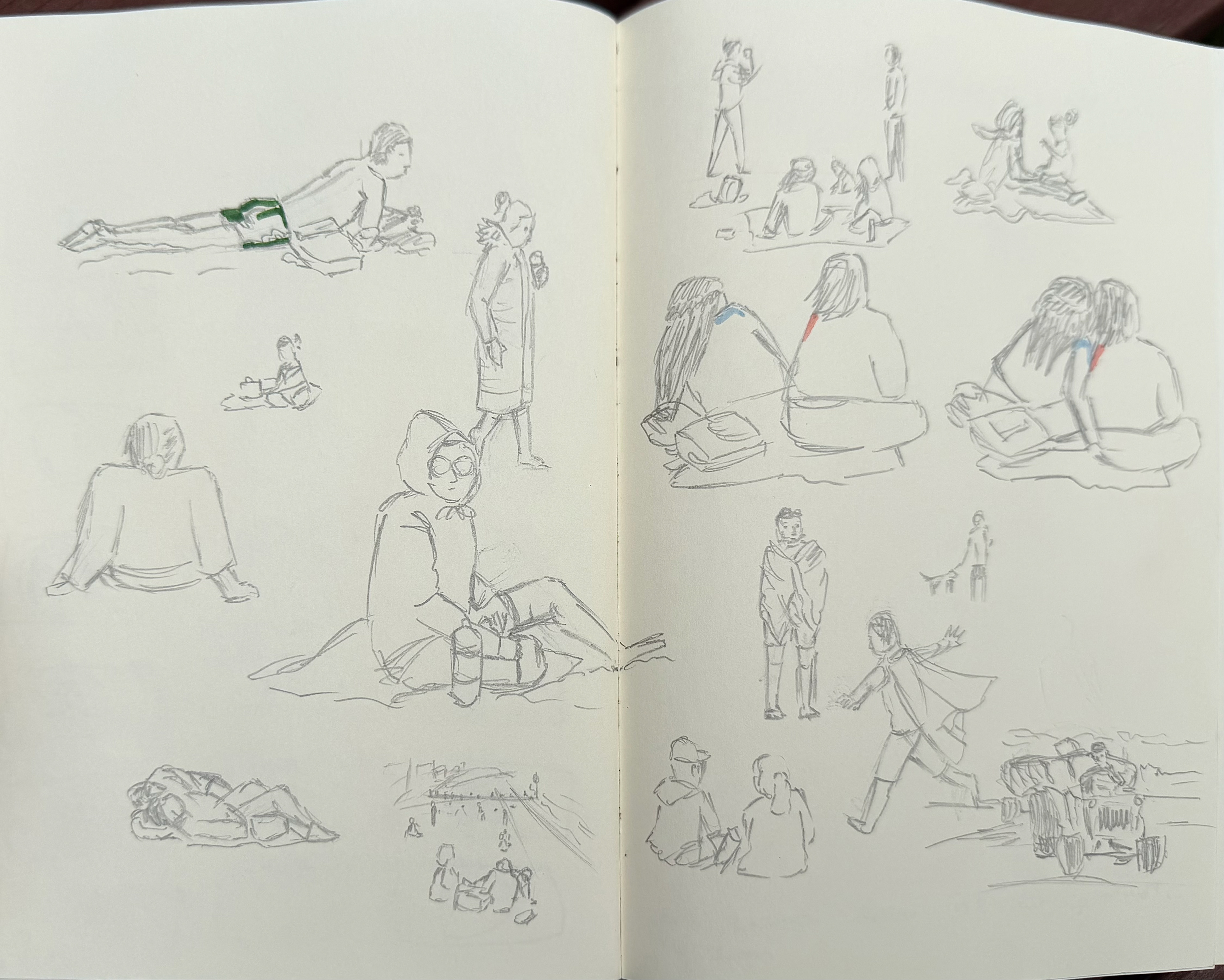 Observational Drawings at Portobello Beach