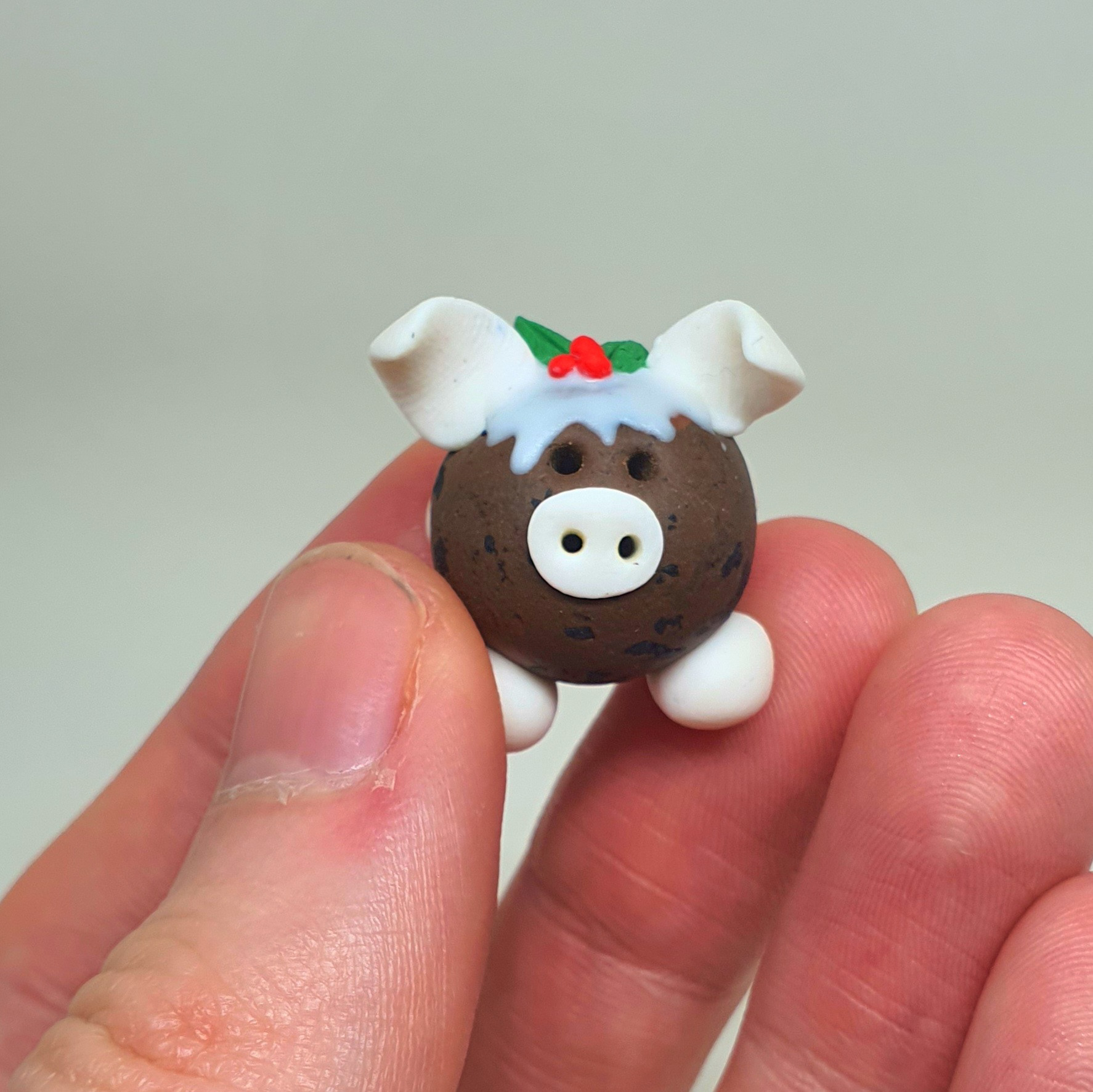 Christmas Puddin' Pig created for a Christmas market