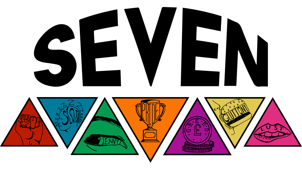 The logo created for Footlight's 2019 production 'seven'