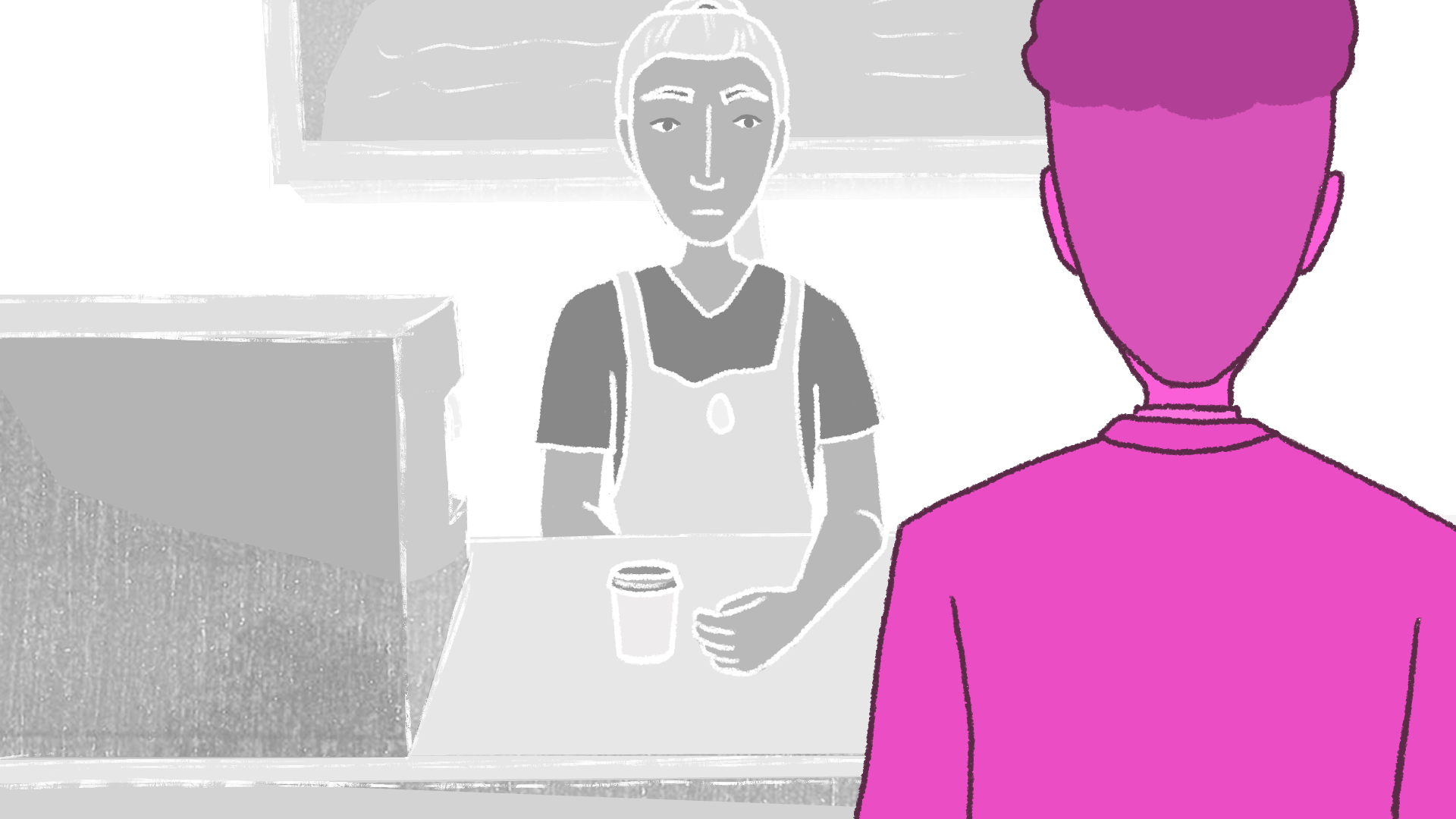 A still from 'The Magentalman and The Gentlemint'