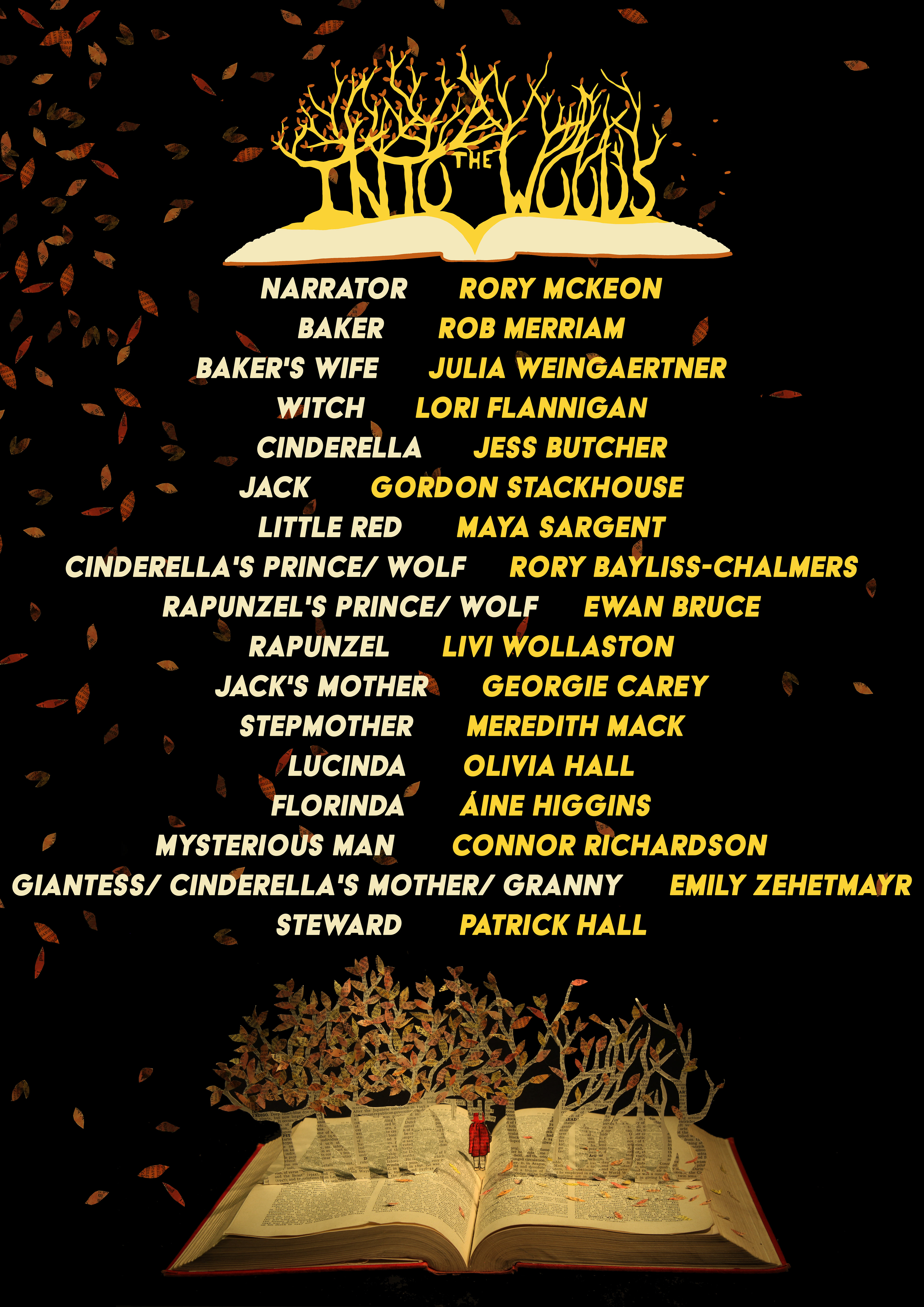 The cast list announcement for Eusog's production of 'Into the Woods'
