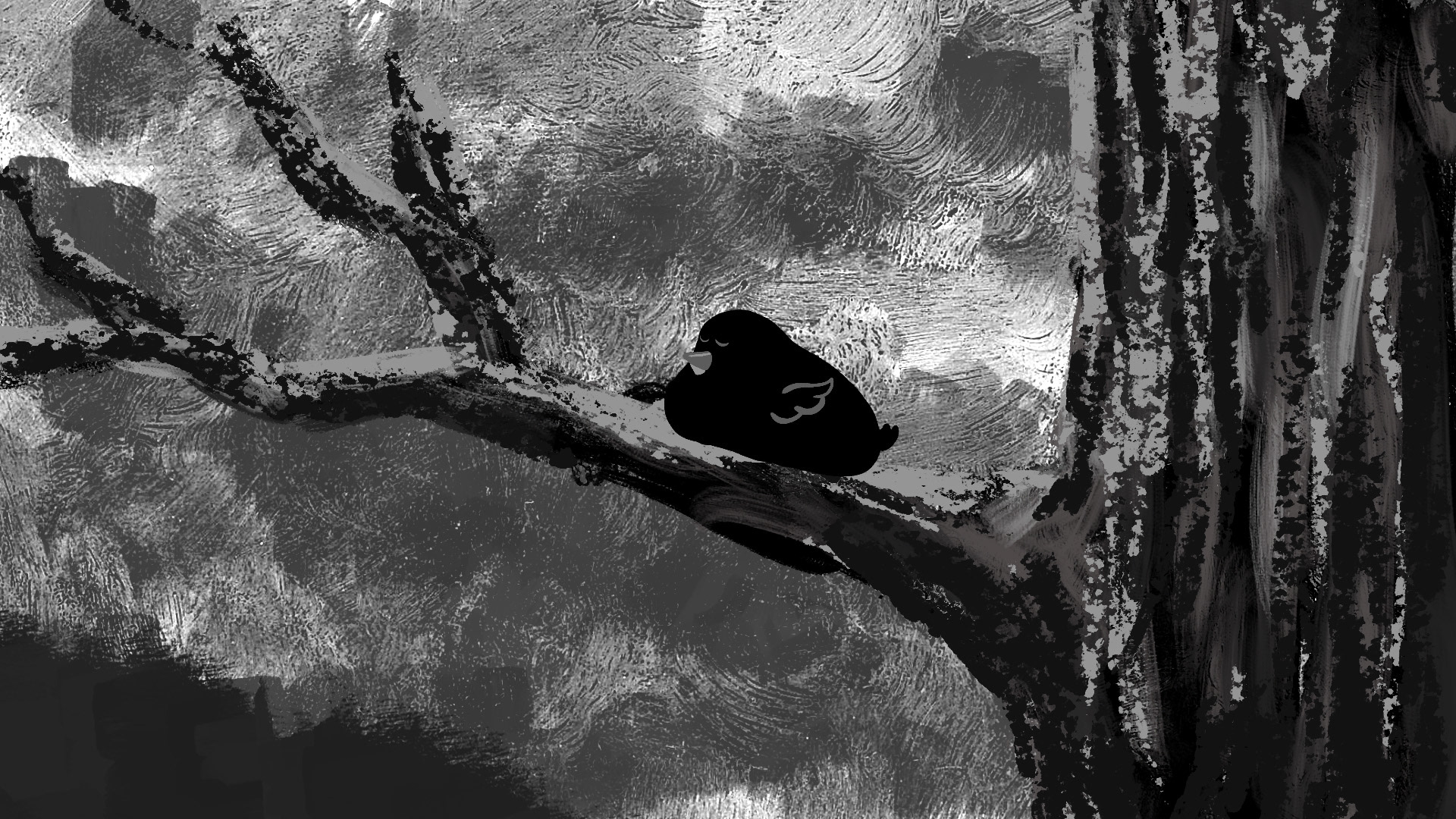 A digital painted background for a short film at university