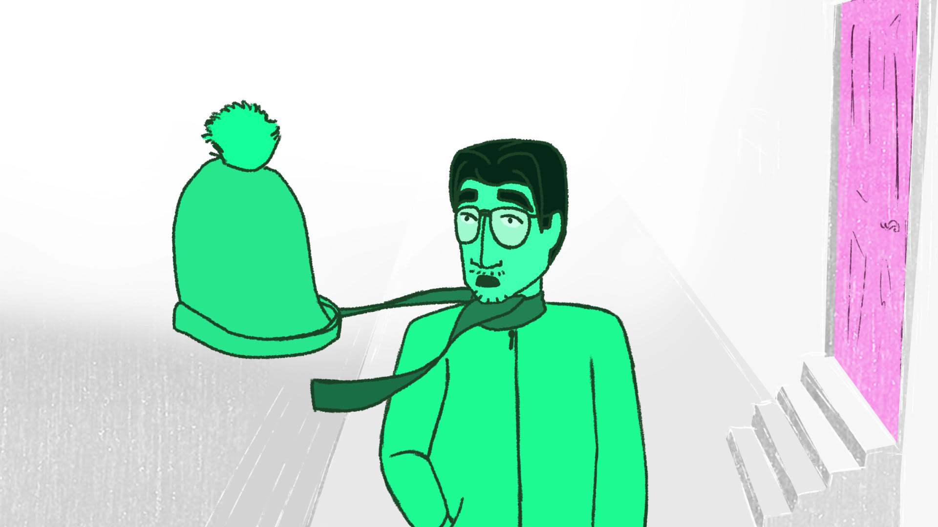 A still from 'The Magentalman and The Gentlemint'