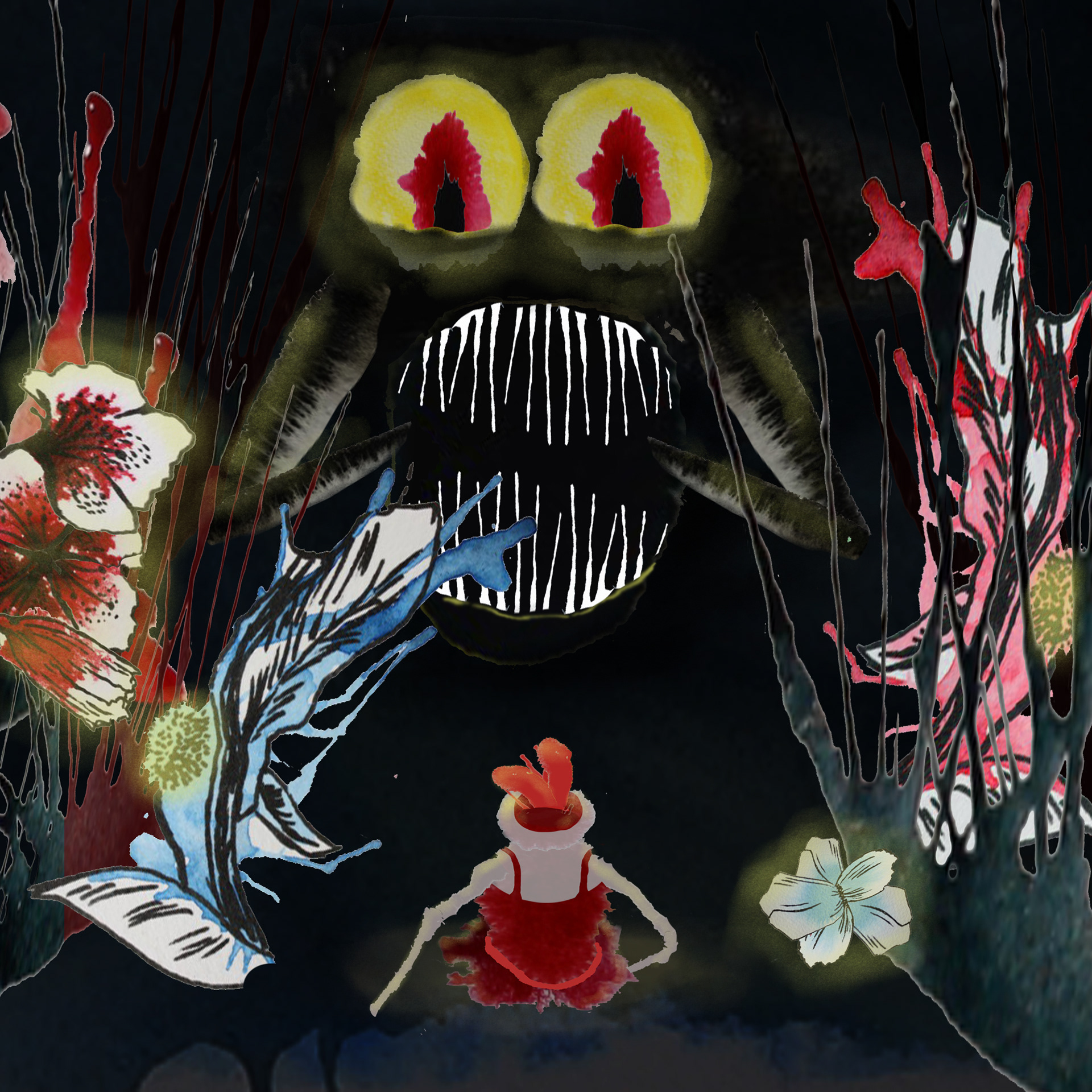 Illustrations from a university project about subverting expectations