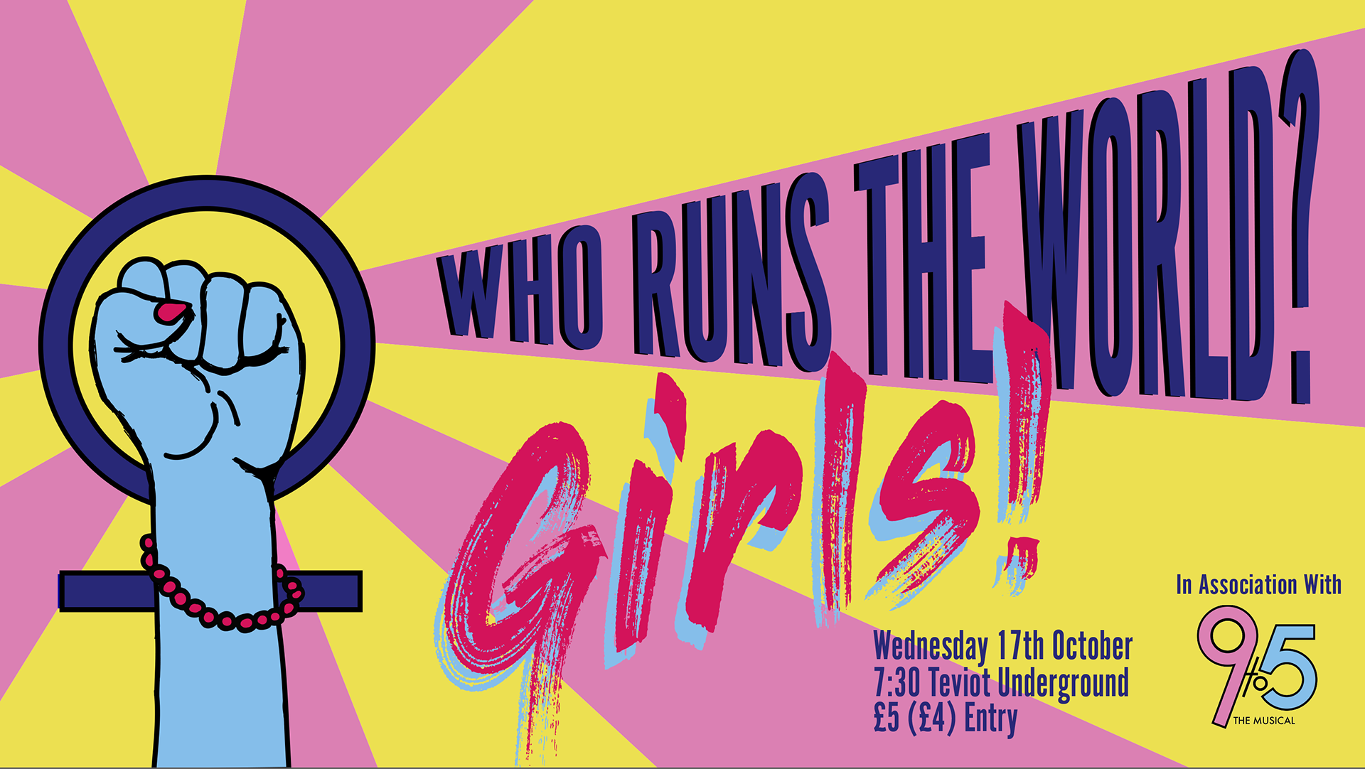 A social media banner created for use at a fundraiser for Footlight's 2019 production of '9 to 5'