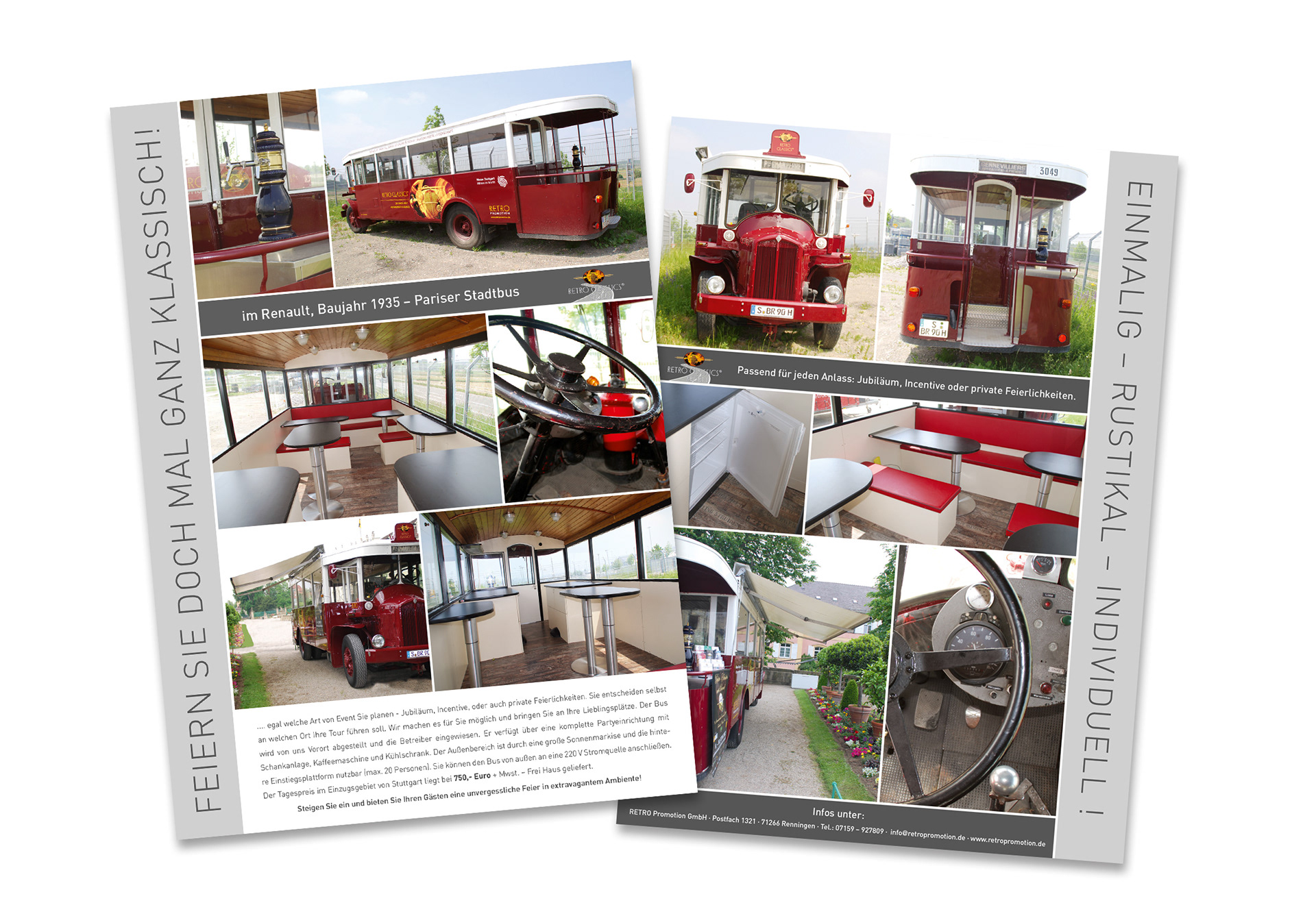 Flyer Anmietung Oldtimerbus