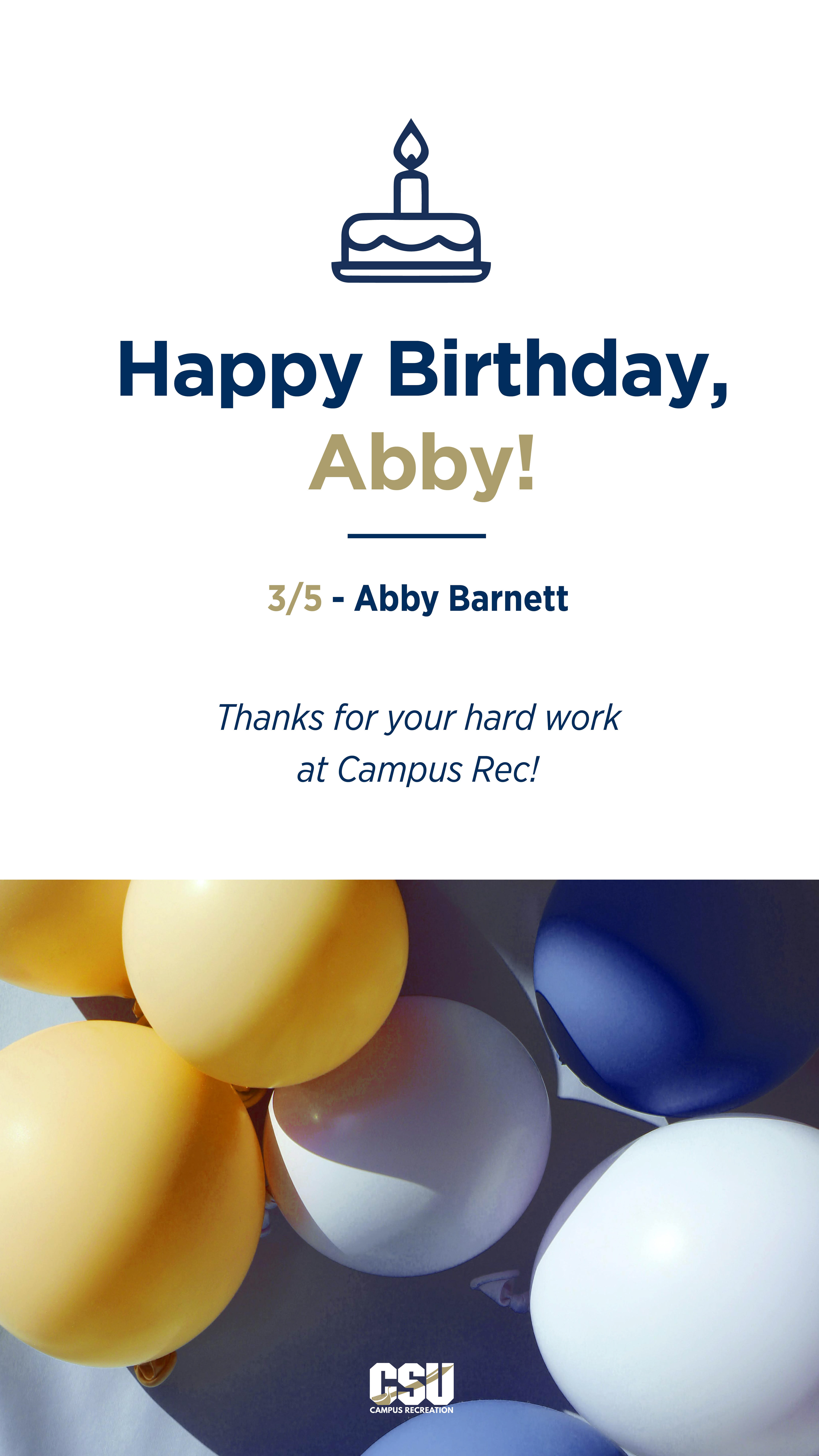 Birthday graphic for employees
