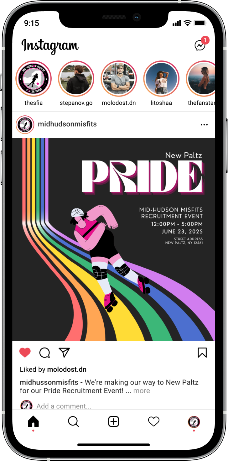 New Paltz Pride Instagram Post