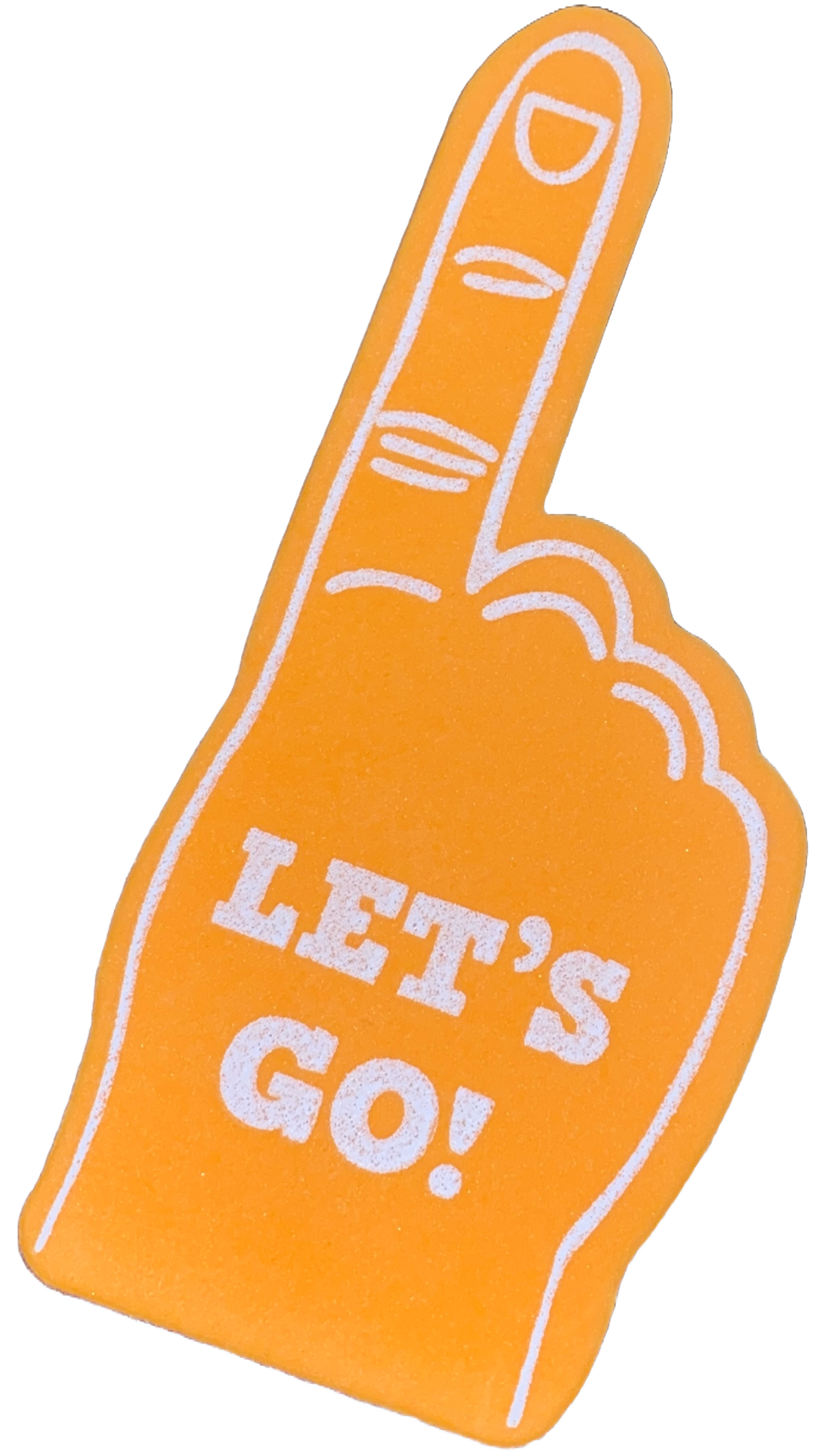 Mini foam fingers that I gave out at the show