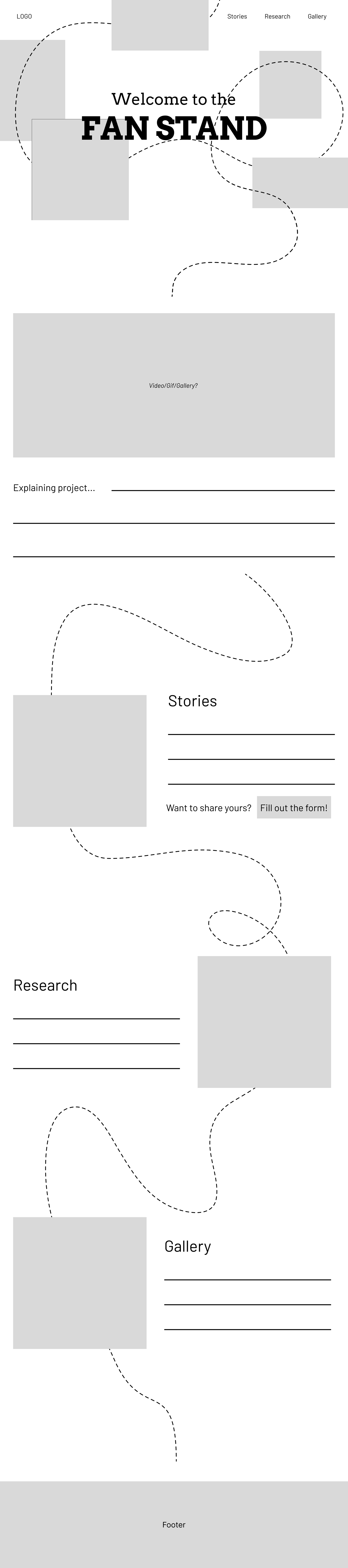 Homepage wireframe draft 3