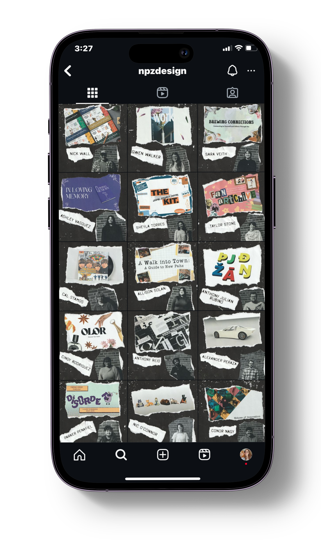 Individual student project Instagram posts.