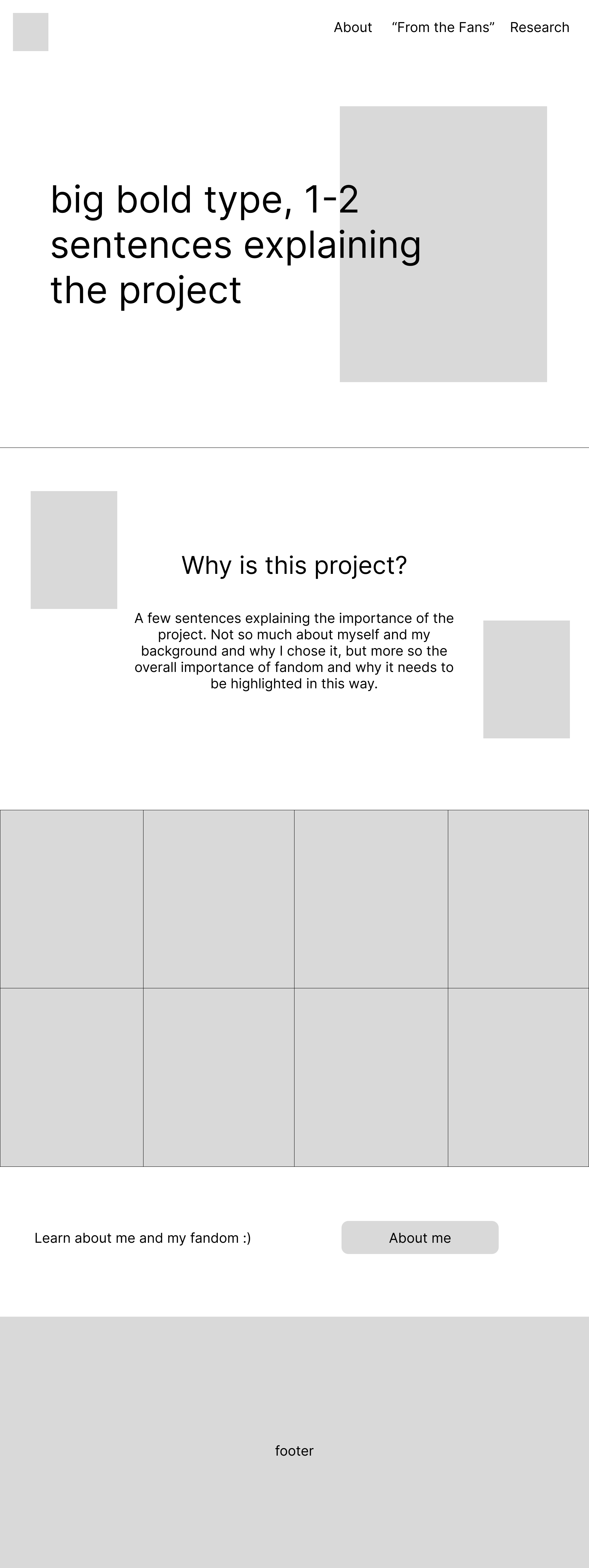 Homepage wireframe draft 2