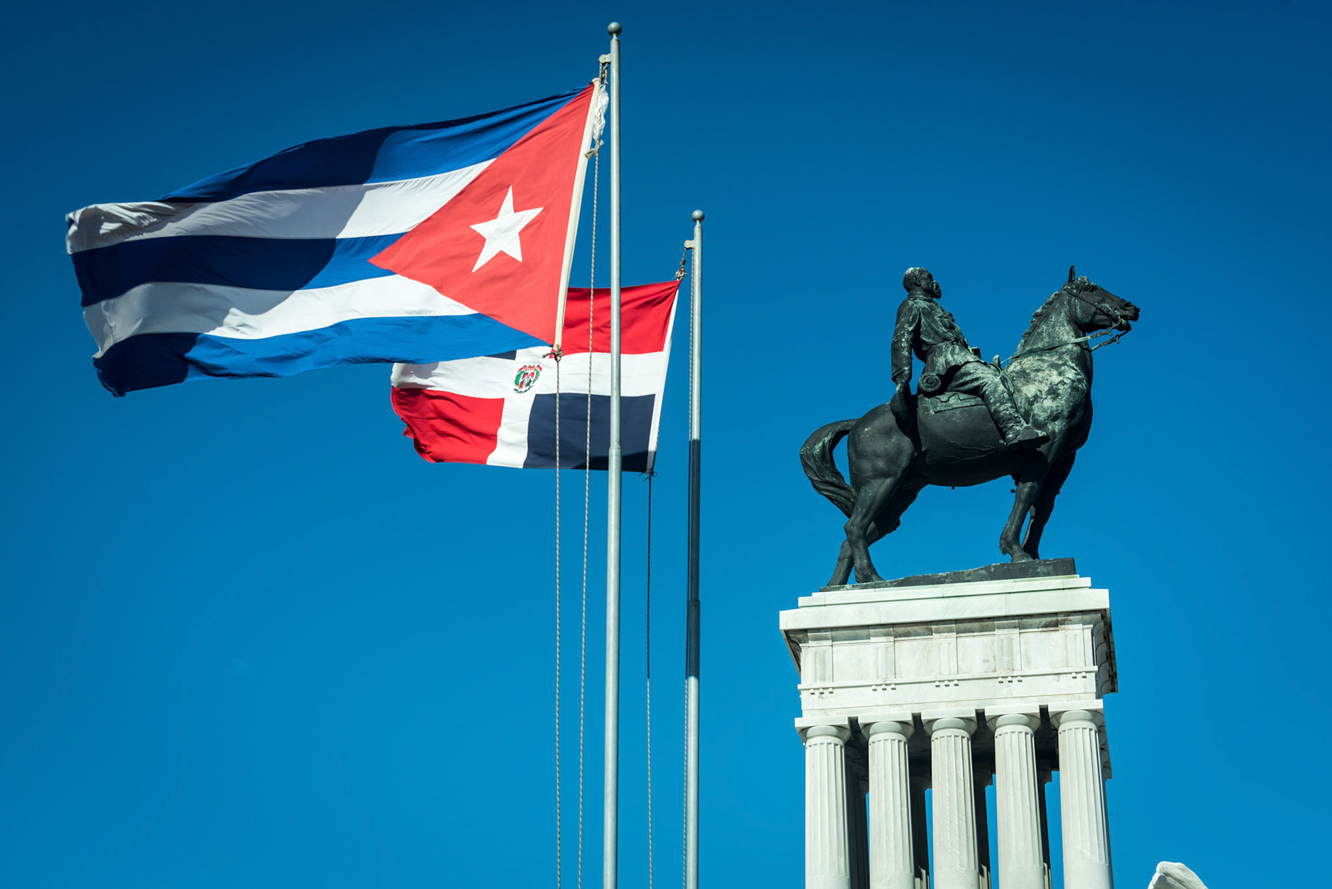 Statues and Flags in Cuba