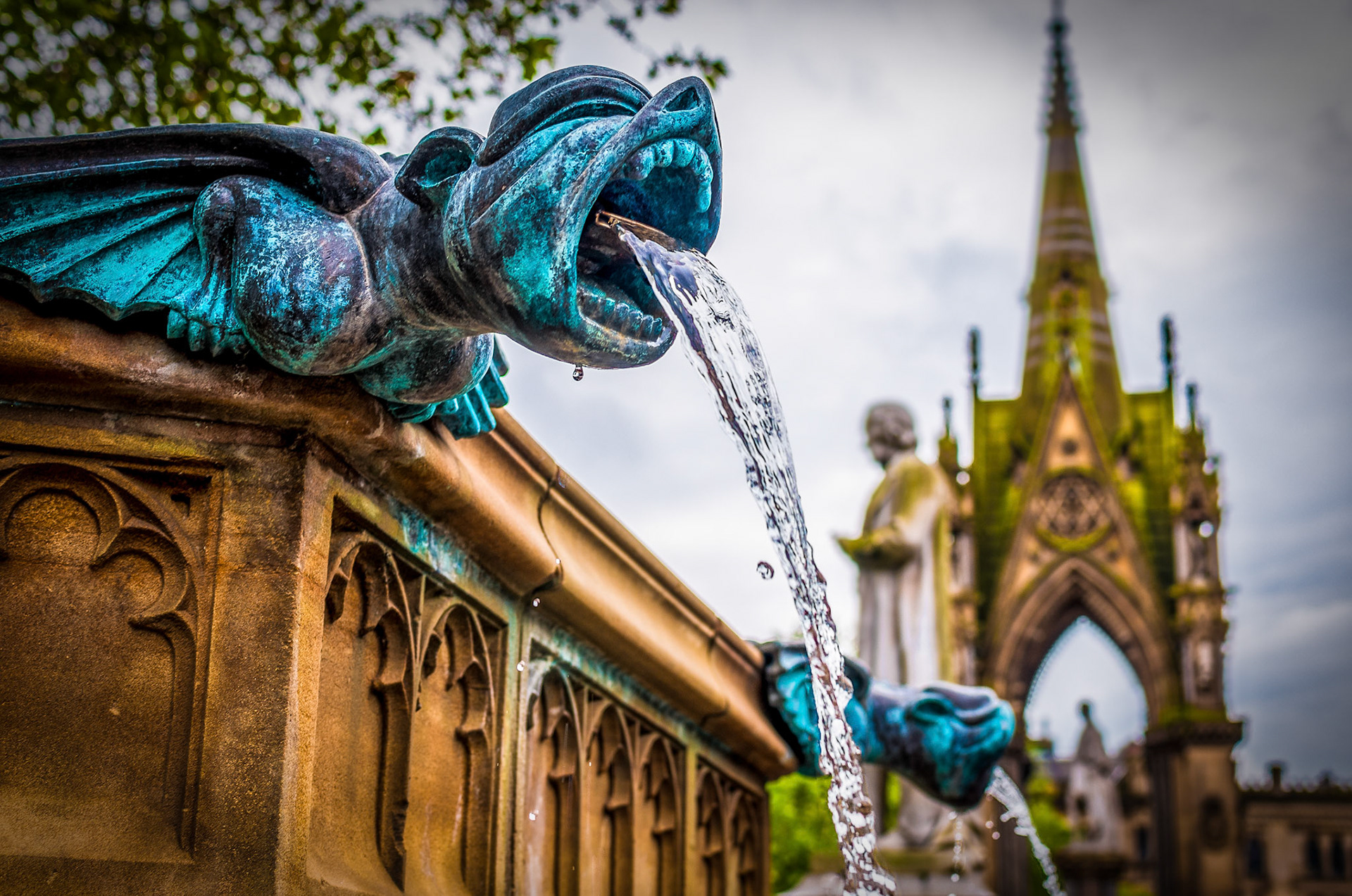 Gothic Fountain in Manchester
