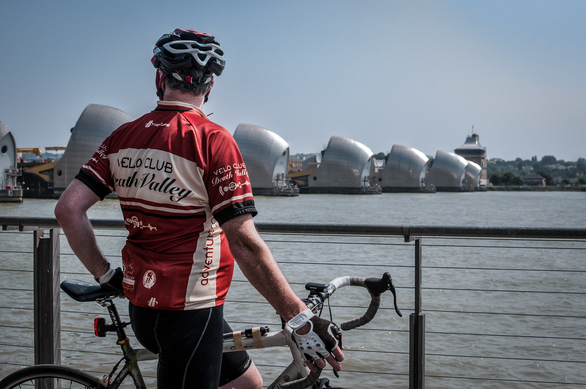 Cycling Admiration for the Thames Barrier