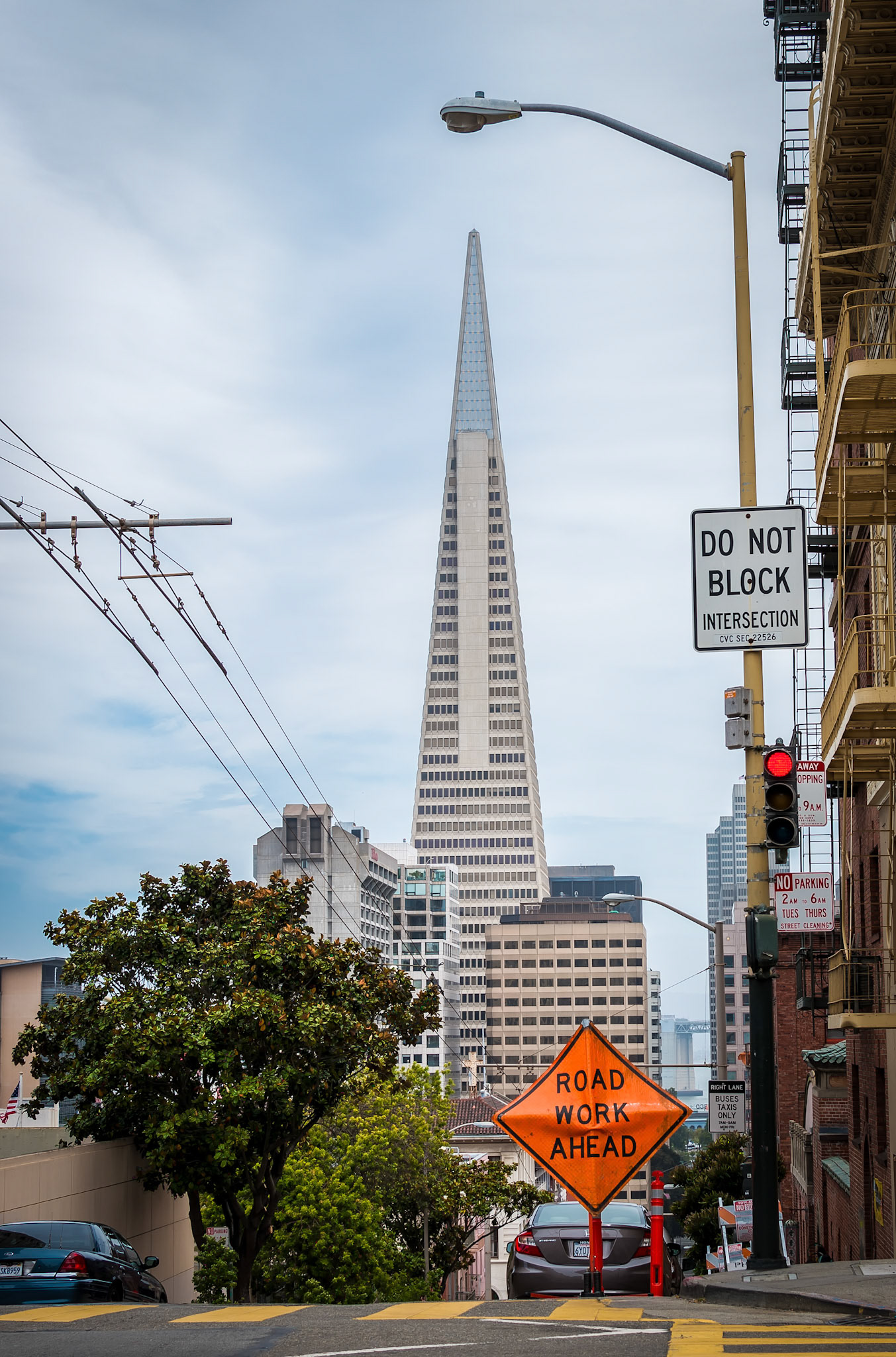 Roadsworks Overlooking Transamerica