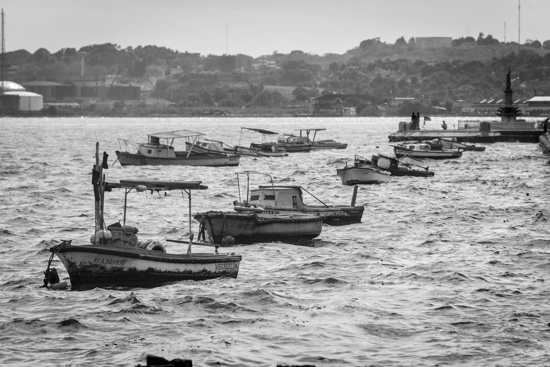 The Small Fishing Boats in Havana Bay