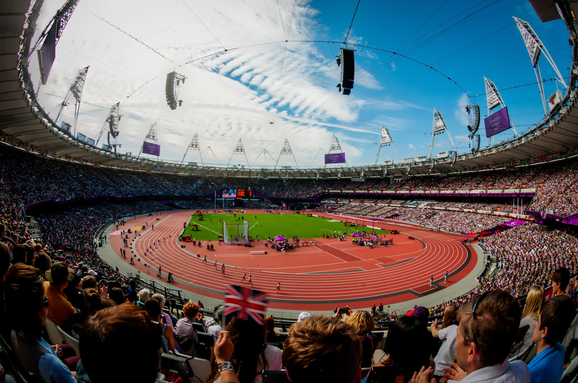 The Olympic Stadium Complete With Union Flag