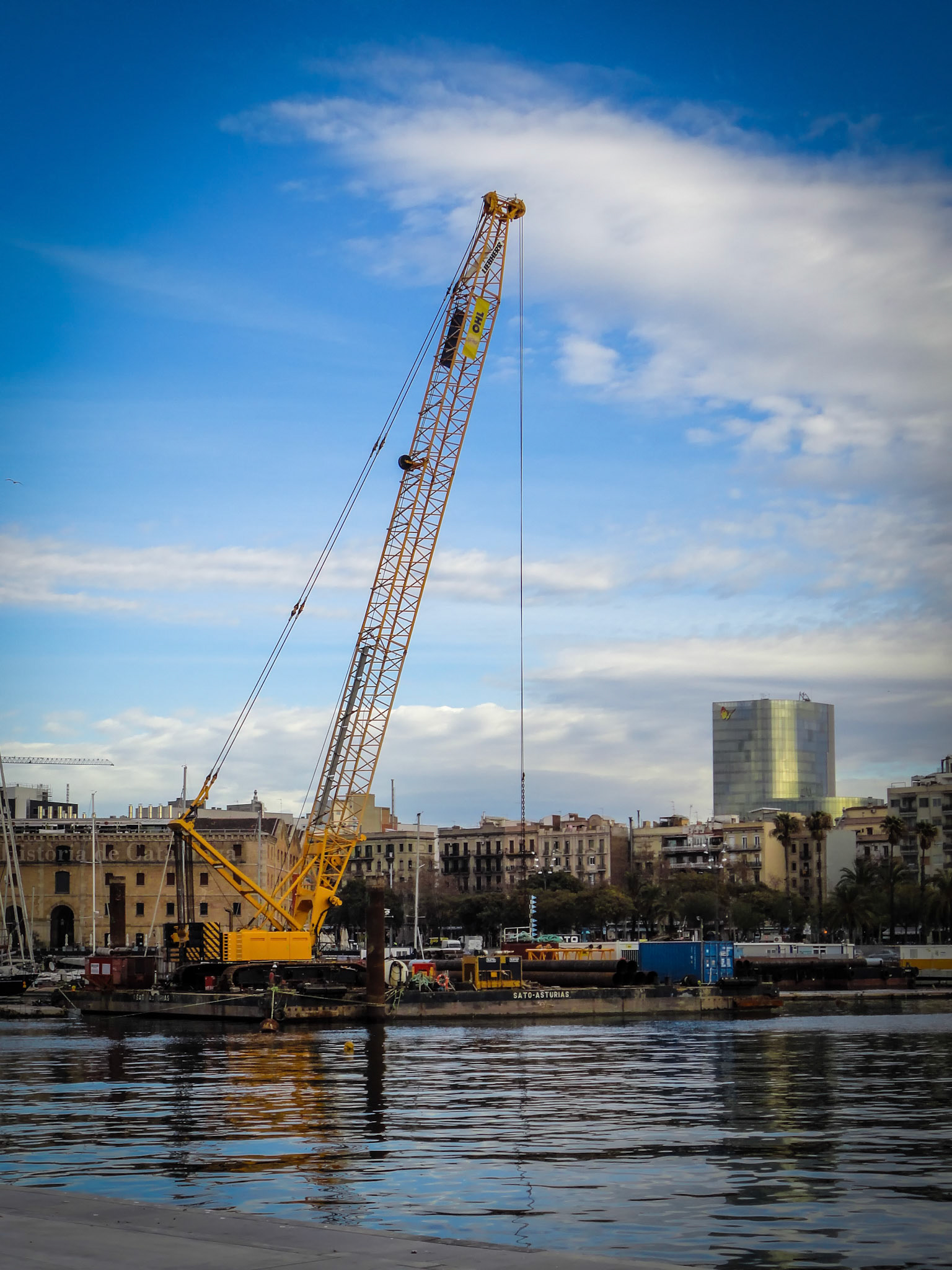 Floating While Working In The Harbour