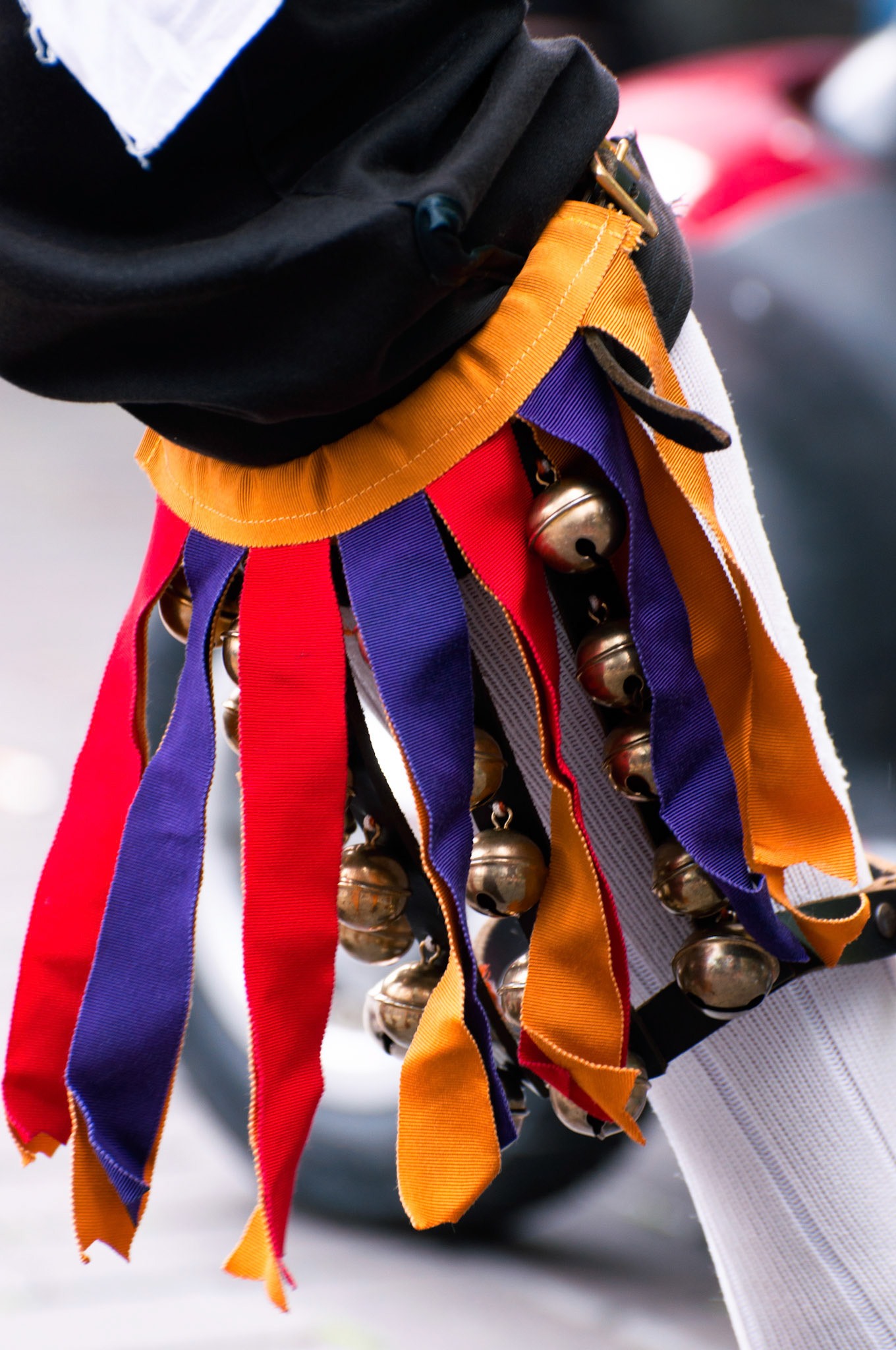 Bells and tassles on the morris dancers.