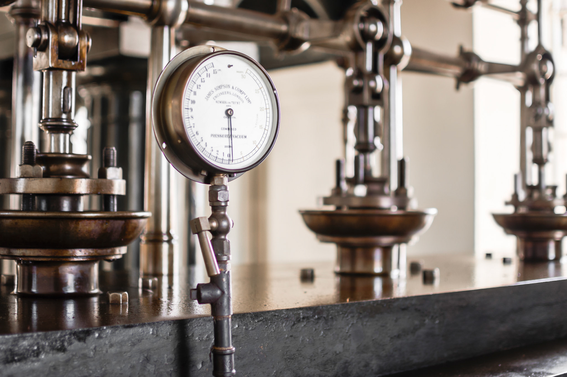 This is the main pressure valve on the main cyclinder on this 100 inch triple expansion steam engine.