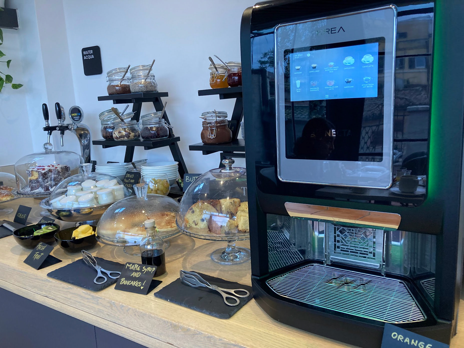 our hotel breakfast bar!