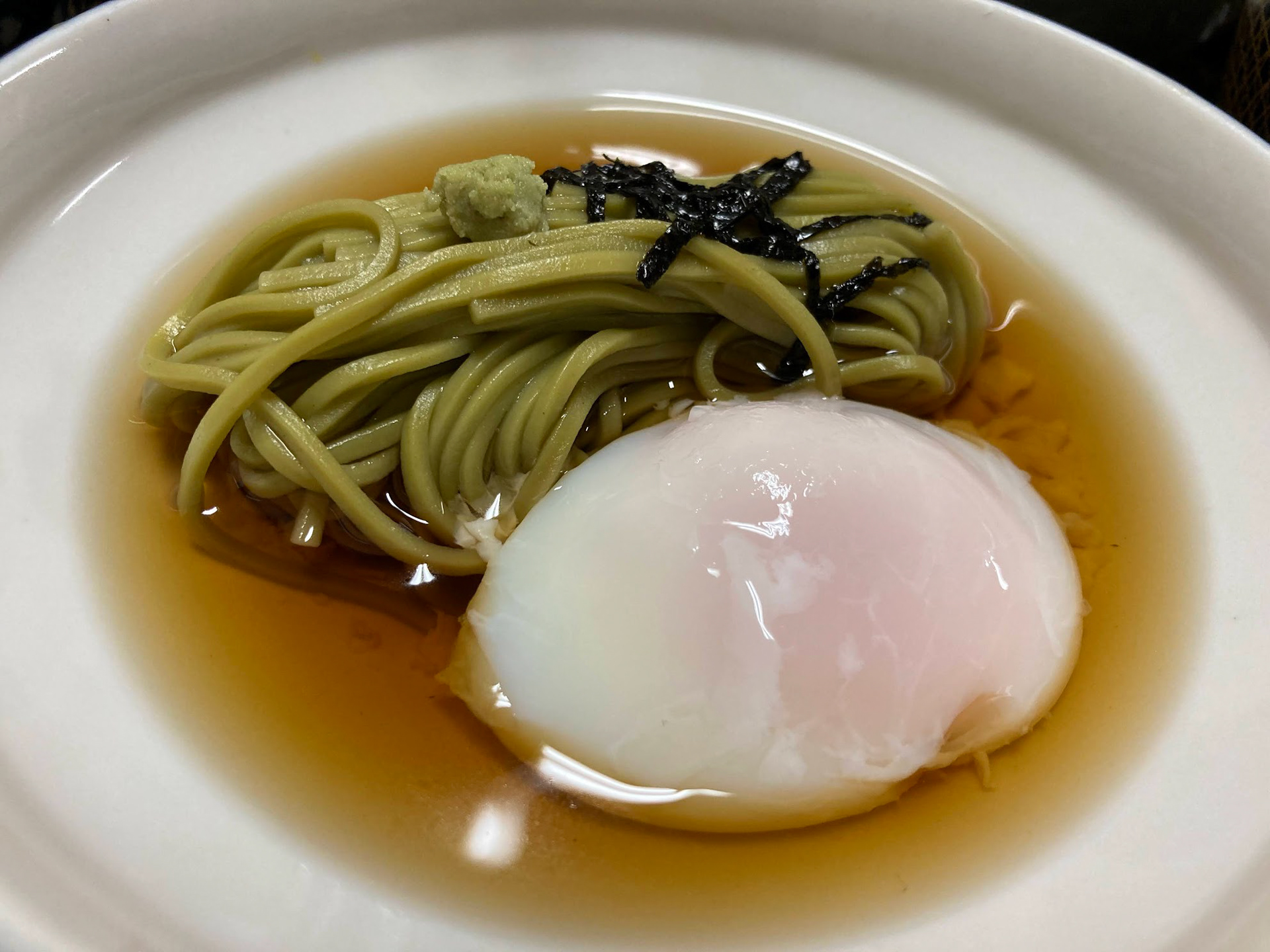 onsen tamago and soba