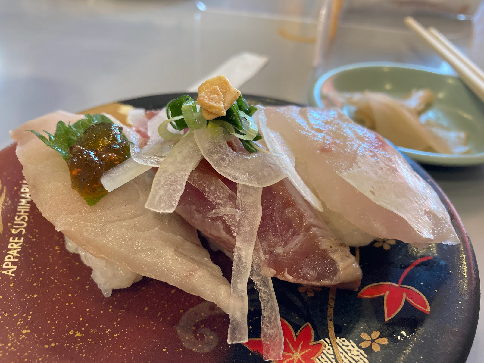 kaiten-sushi of local fish