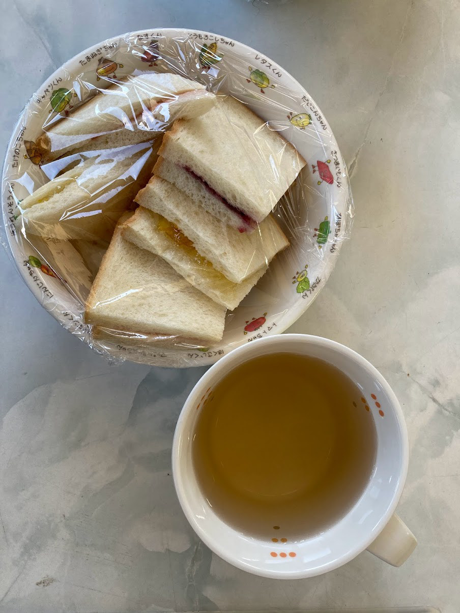snack was jam sandwiches!