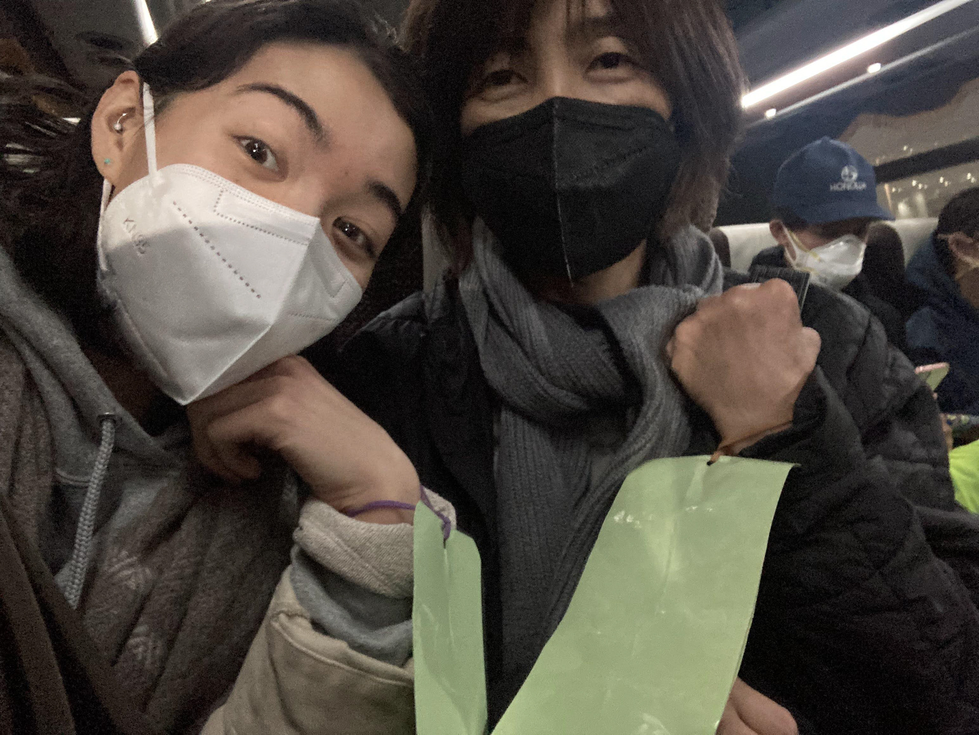 we were green-tagged during our airport journey!