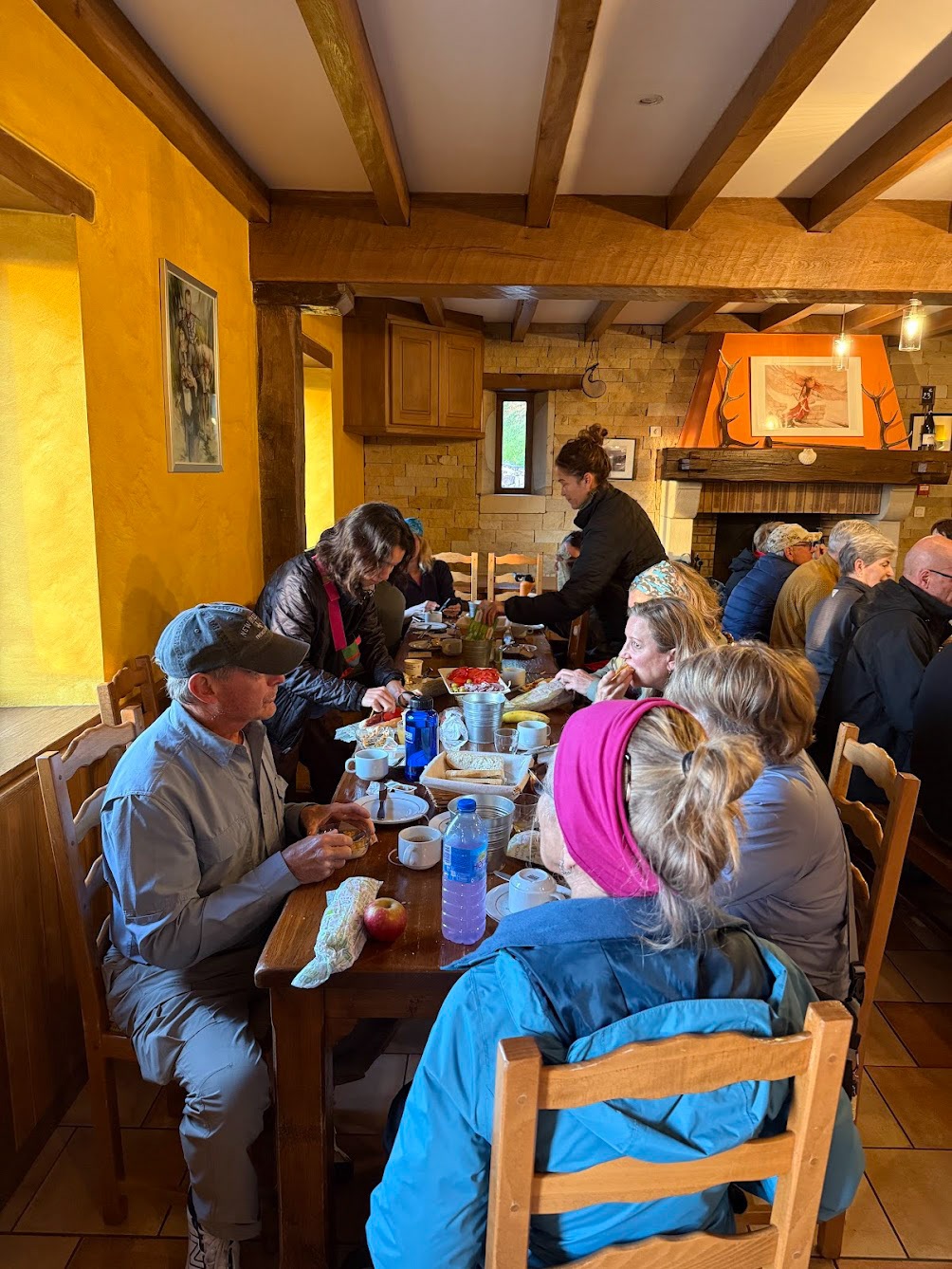 starting off the day with breakfast at the hostel