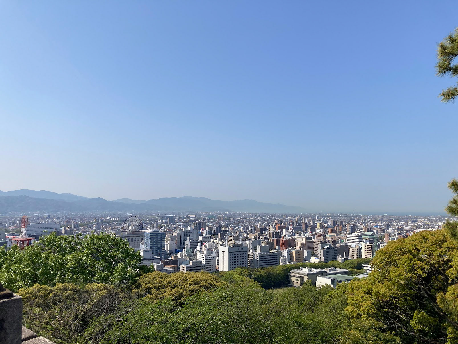 view from Matsuyama castle~ it was a HIKE