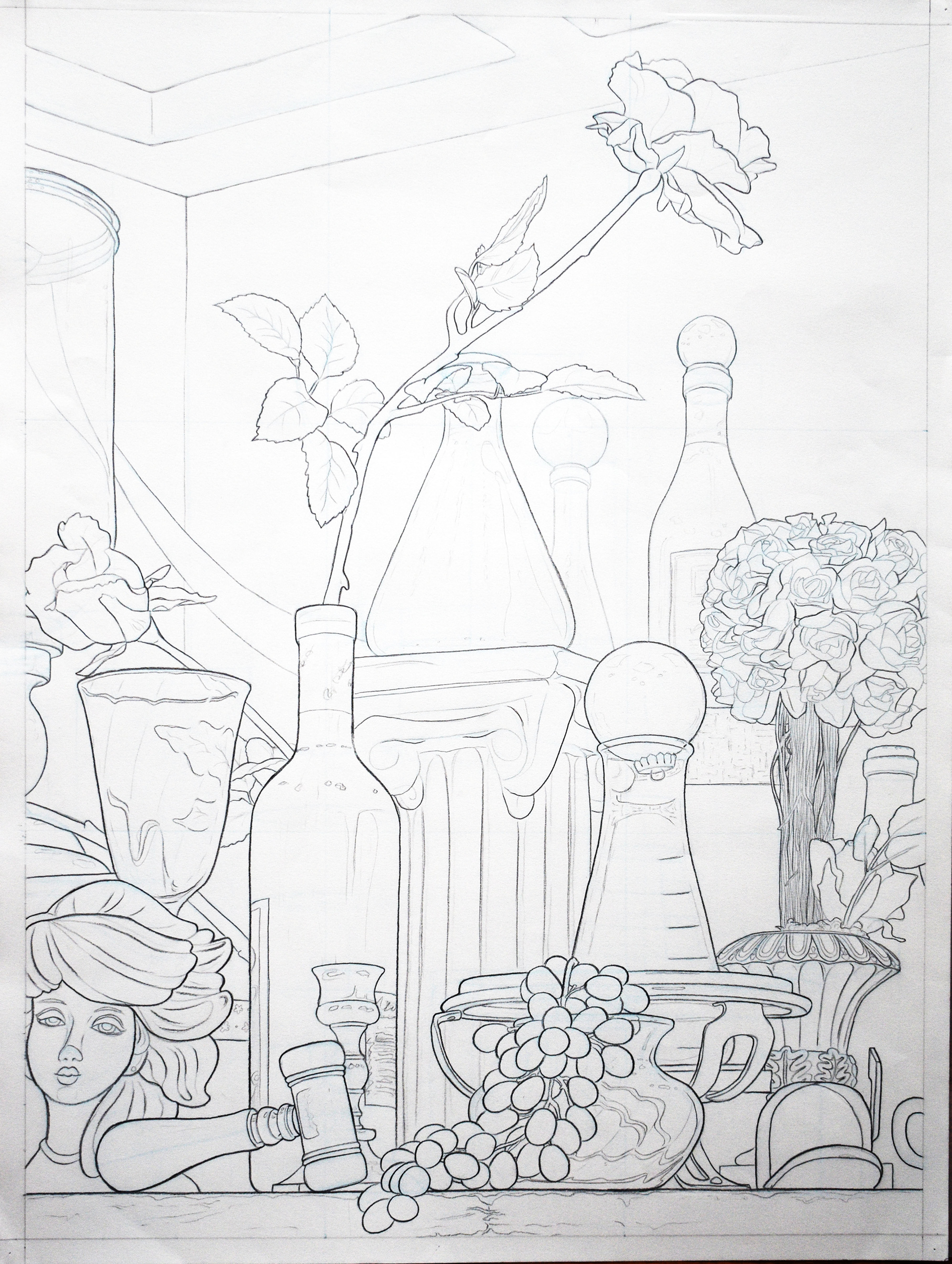 Cylinder Still Life - Graphite