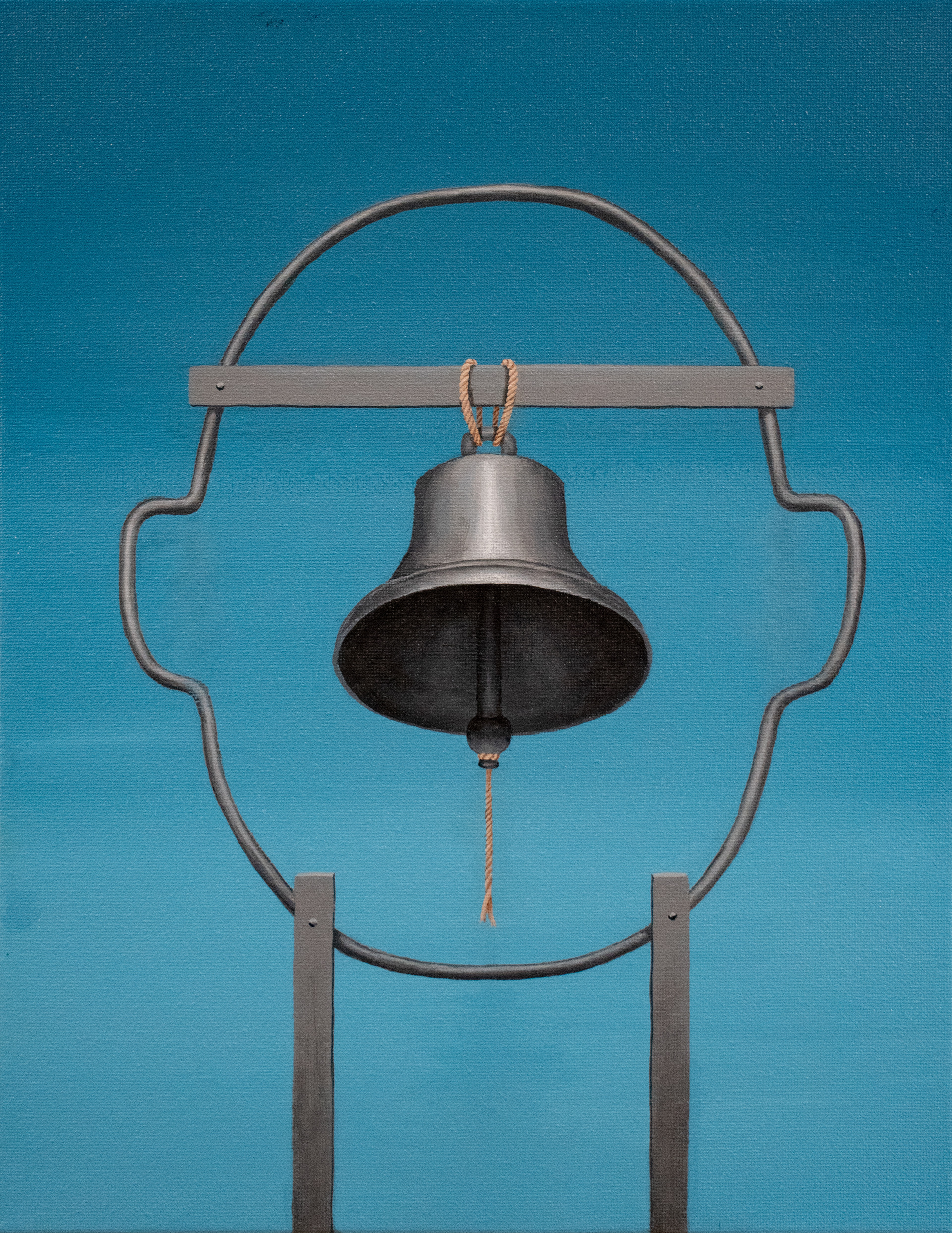 "Ding Dong," Acrylic on canvas, 14 x 11in