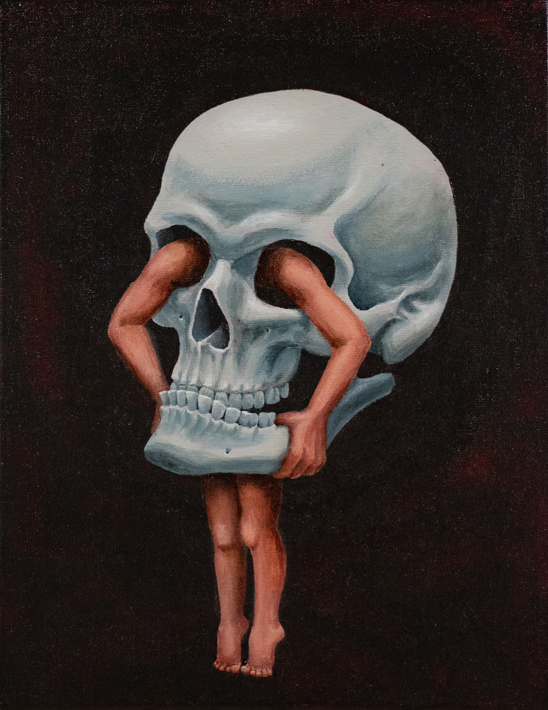 "Tattletale," Acrylic on canvas, 14 x 11in