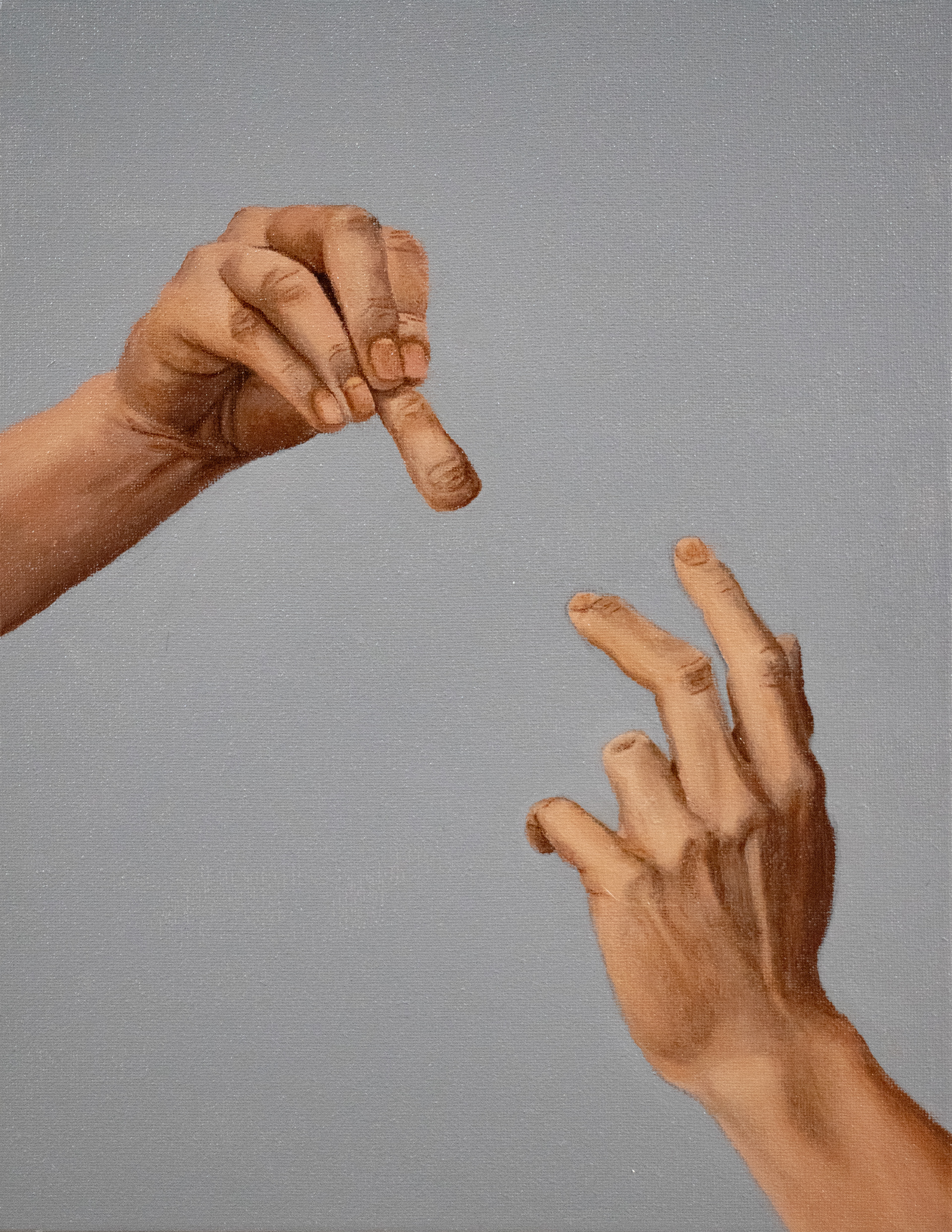 "Love Me Not," Acrylic on canvas, 14 x 11in