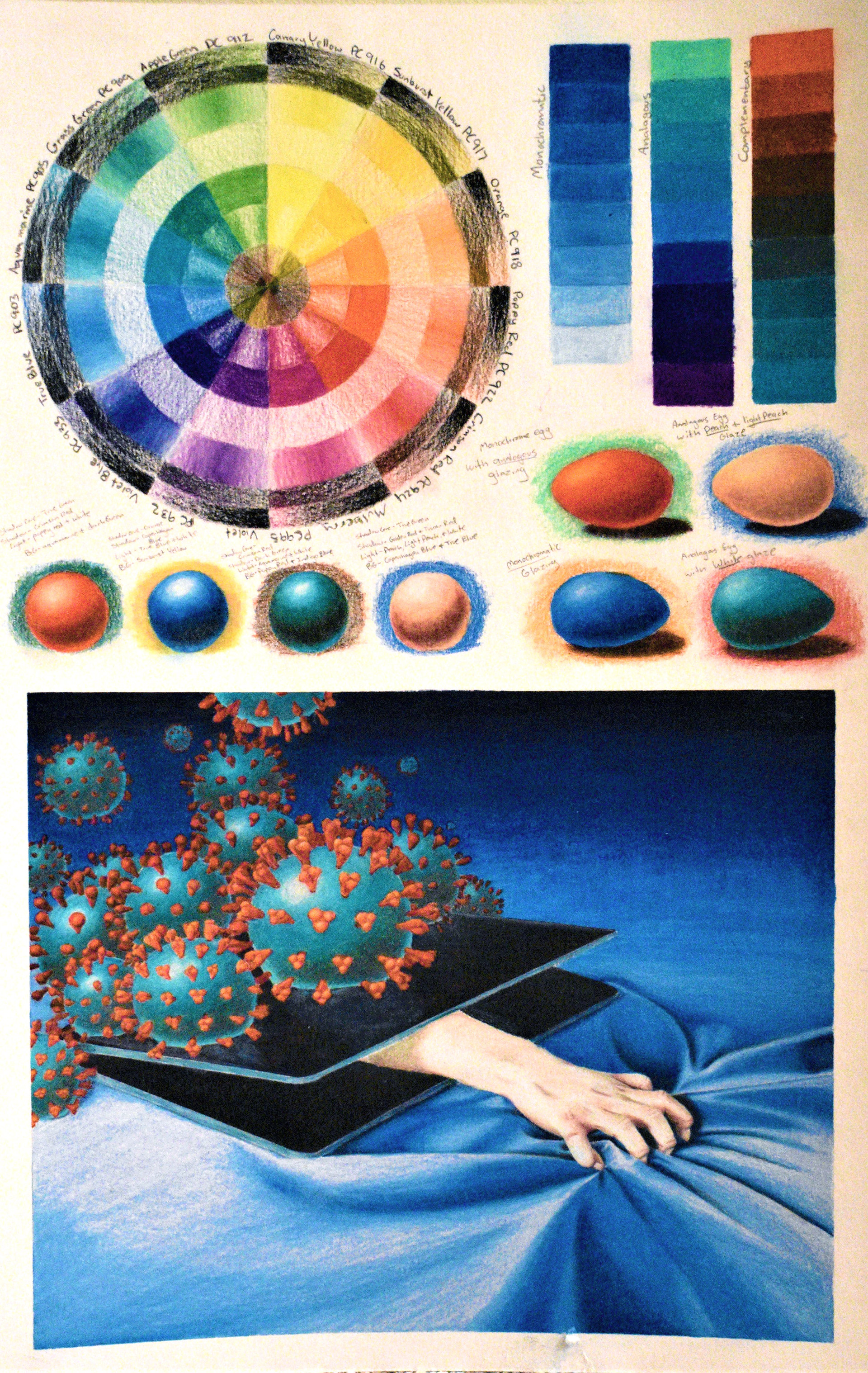 Covid-19 Response - Colored Pencil